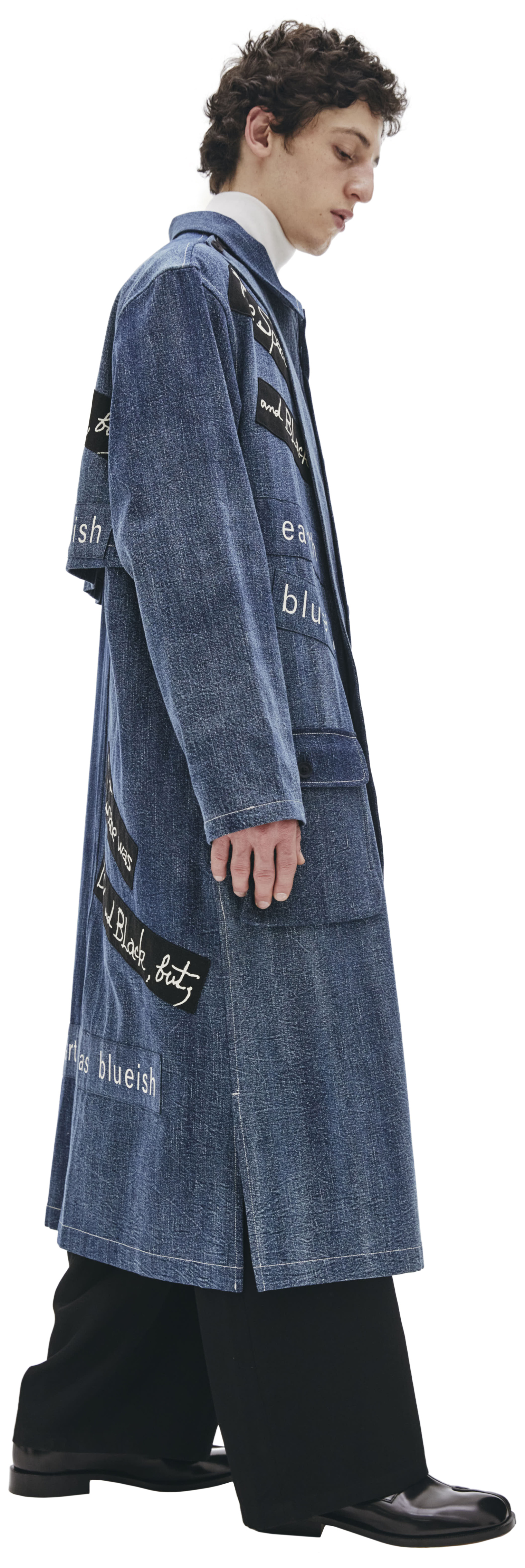 Yohji Yamamoto Blue Denim Coat