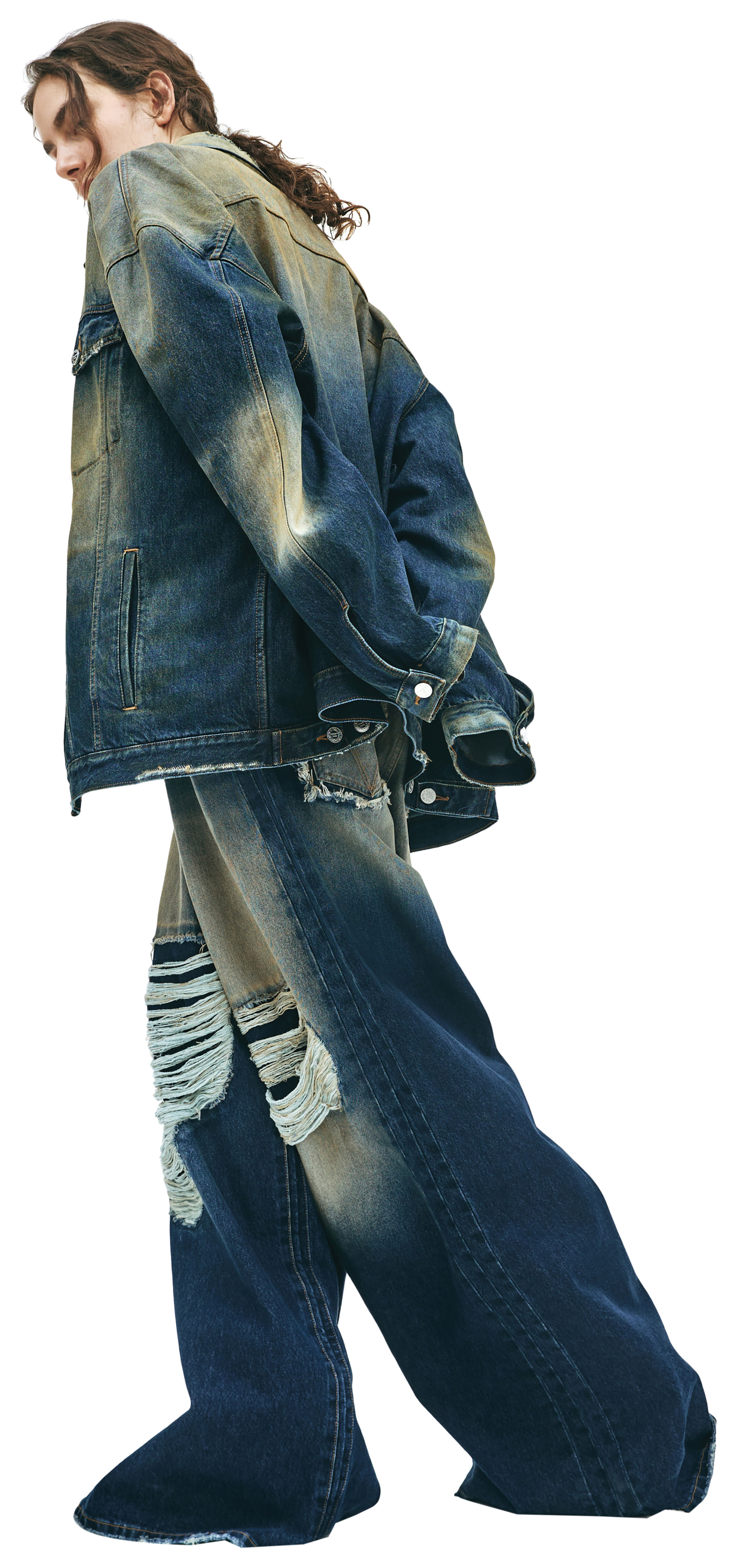 VETEMENTS Washed denim jacket