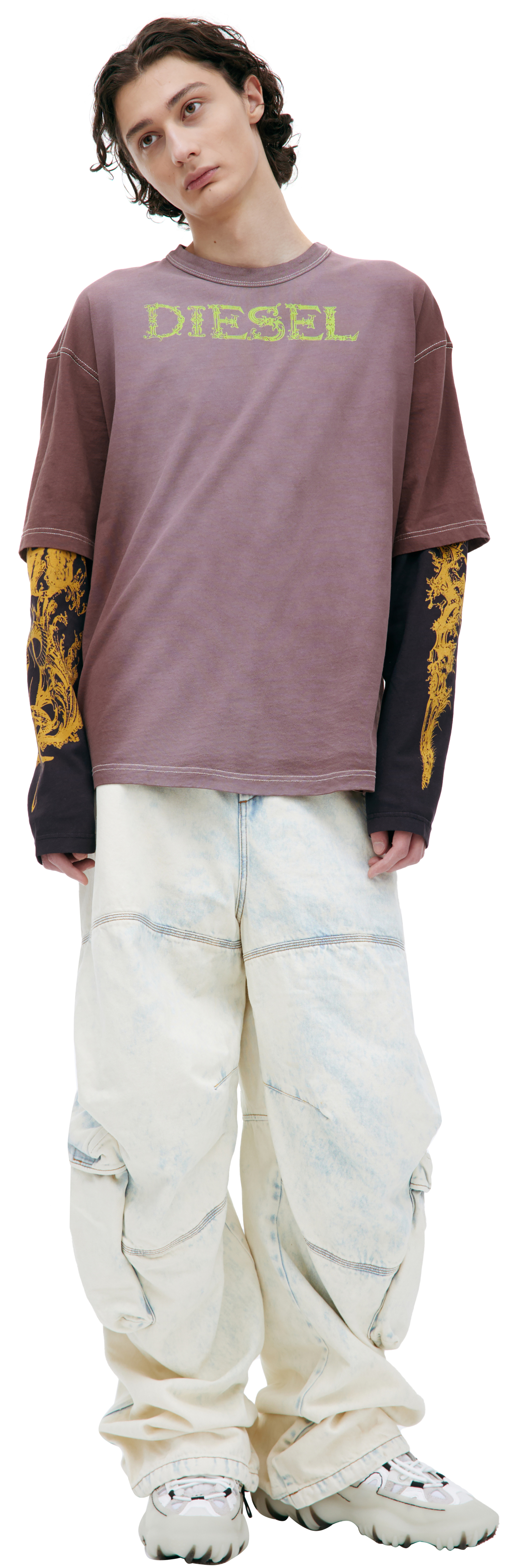 Diesel Double-layered longsleeve with logo