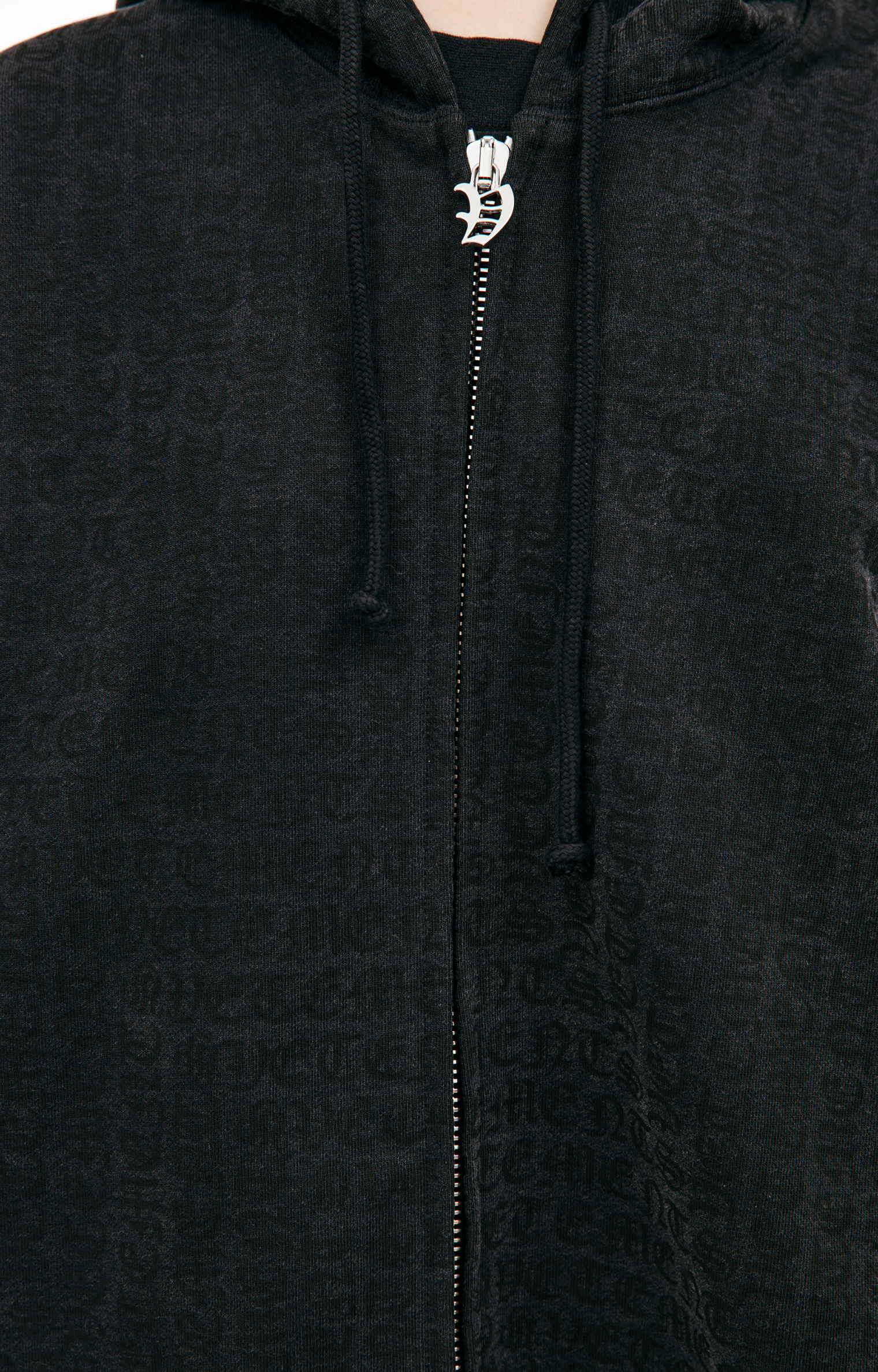 VETEMENTS Black monogrammed hoodie