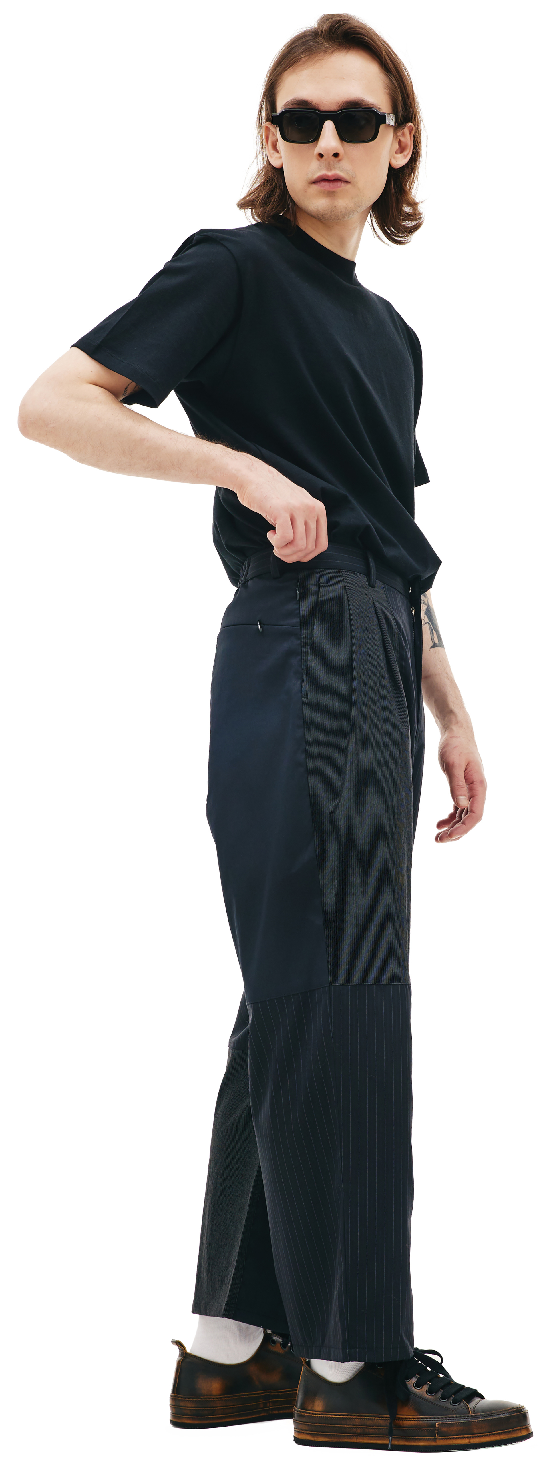 KIMMY Striped patchwork trousers
