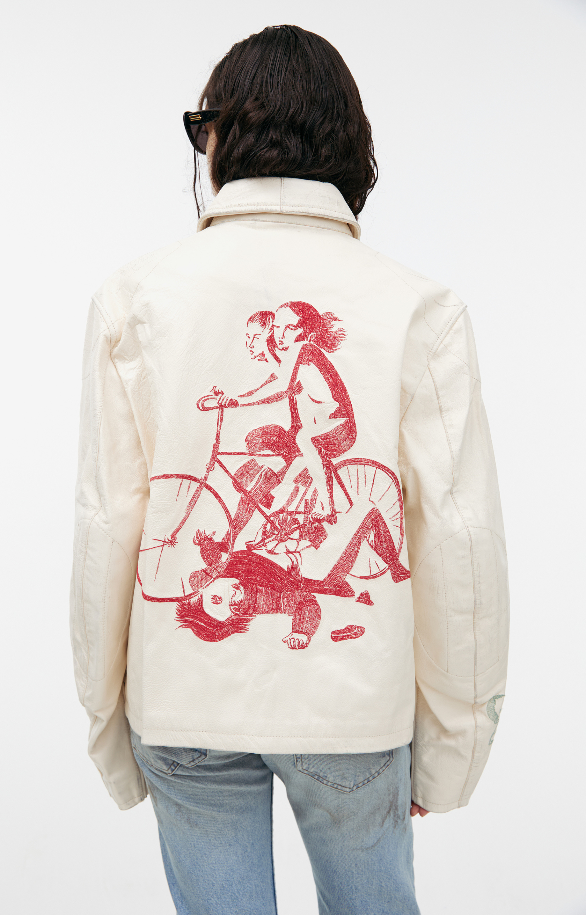 Enfants Riches Déprimés Hieroglyphic leather jacket
