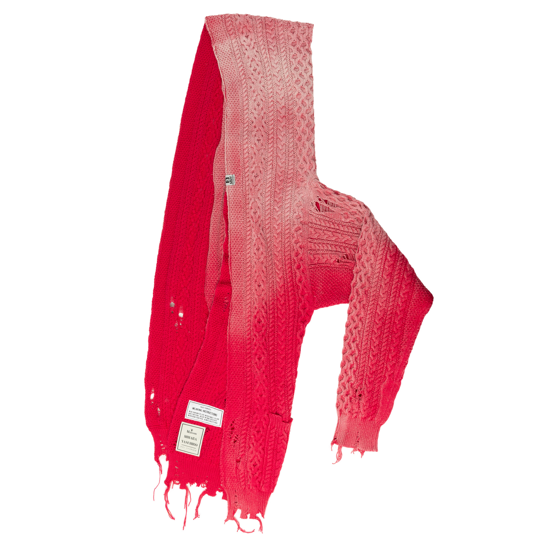 Maison Mihara Yasuhiro Knitted scarf with sleeve