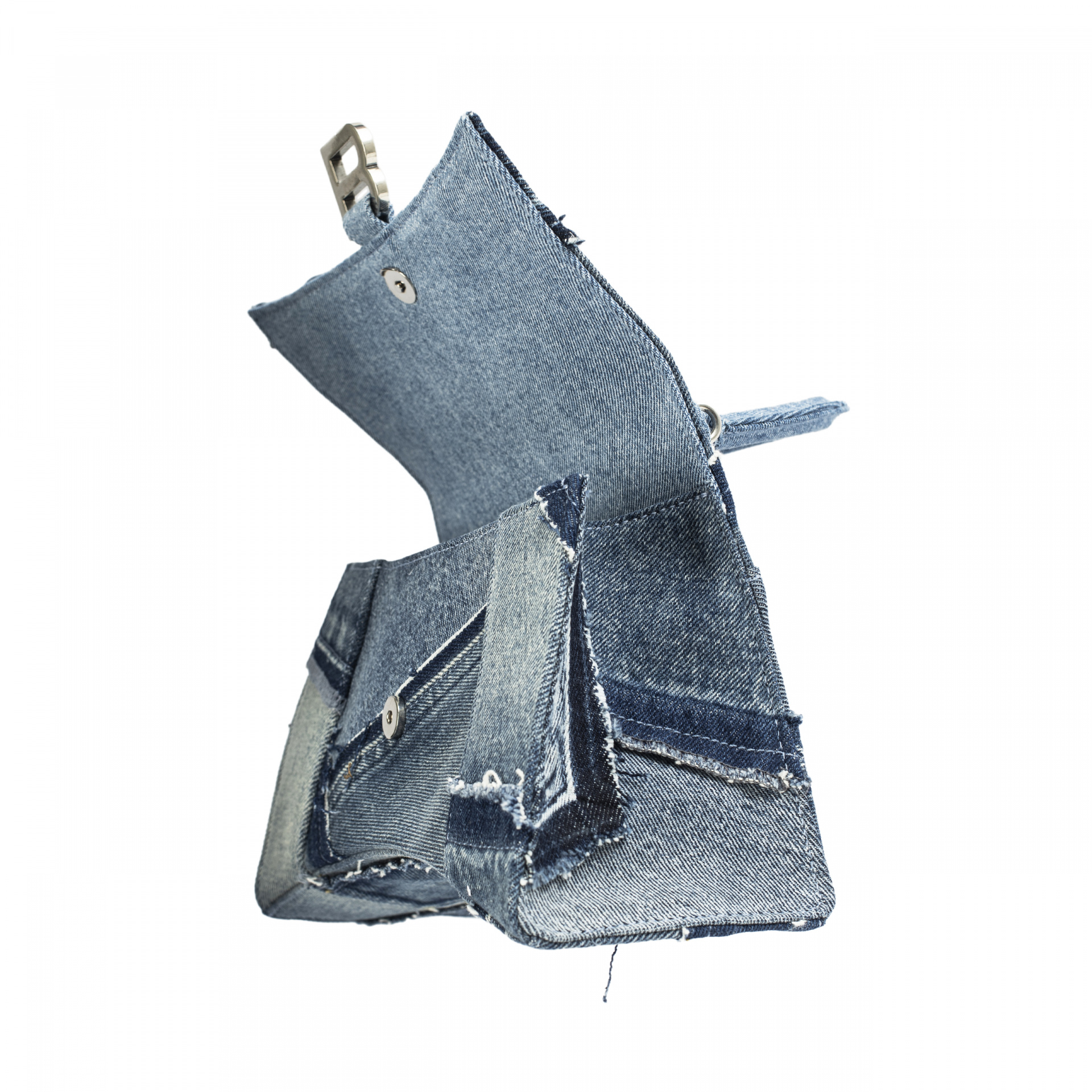 women blue hourglass small denim bag 