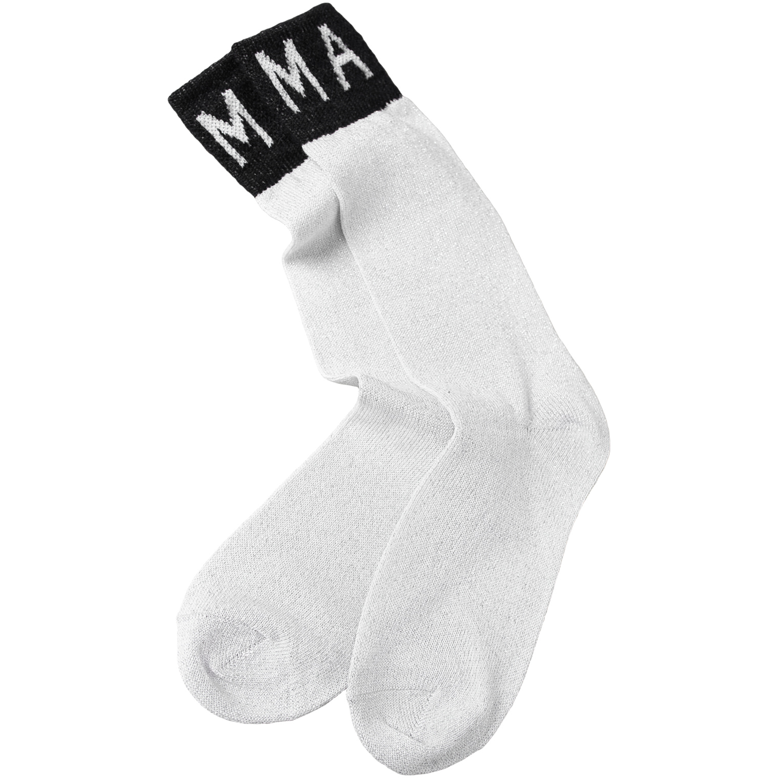 Marni White shimmer socks