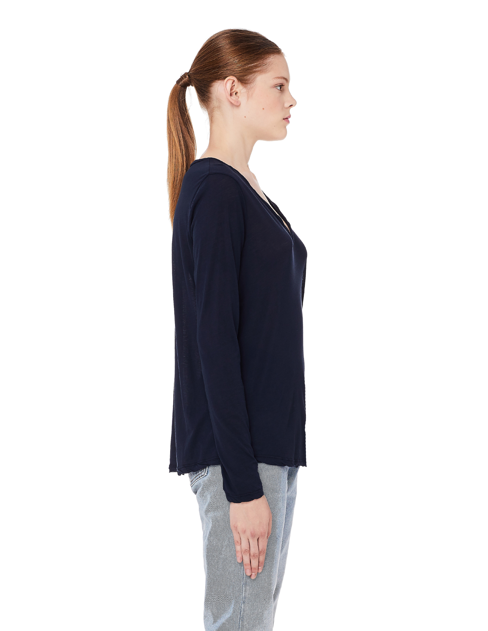 James Perse Navy Blue Supima Cotton L/S T-Shirt