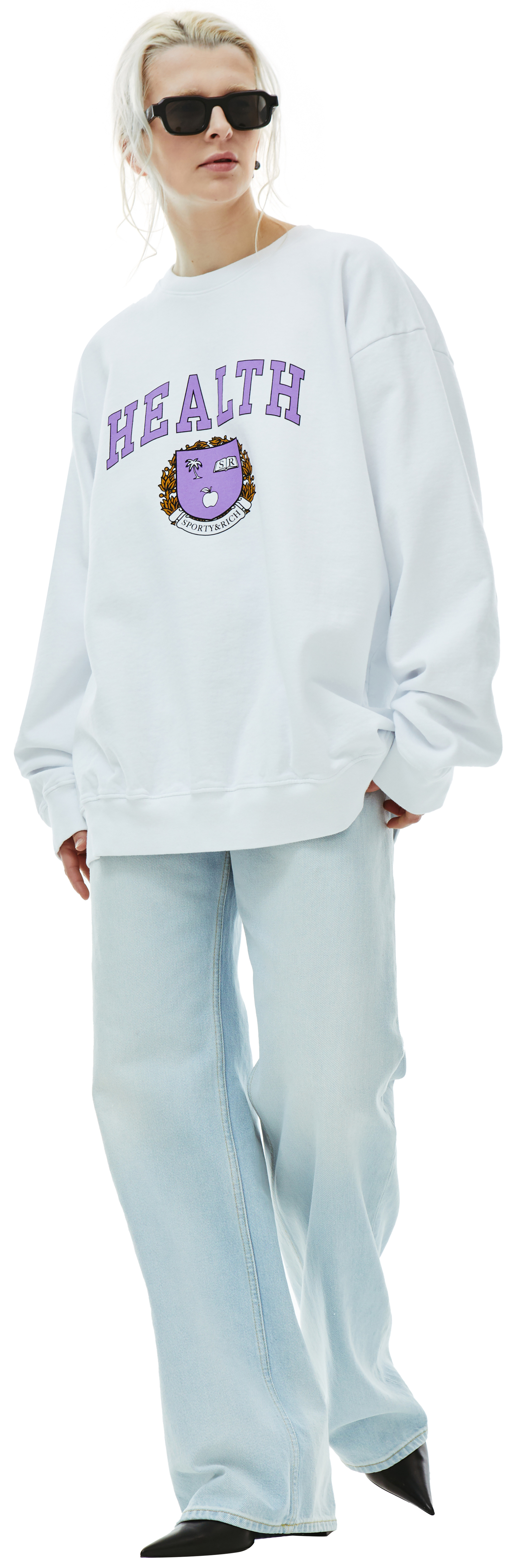 SPORTY & RICH White Diana Sweatshirt