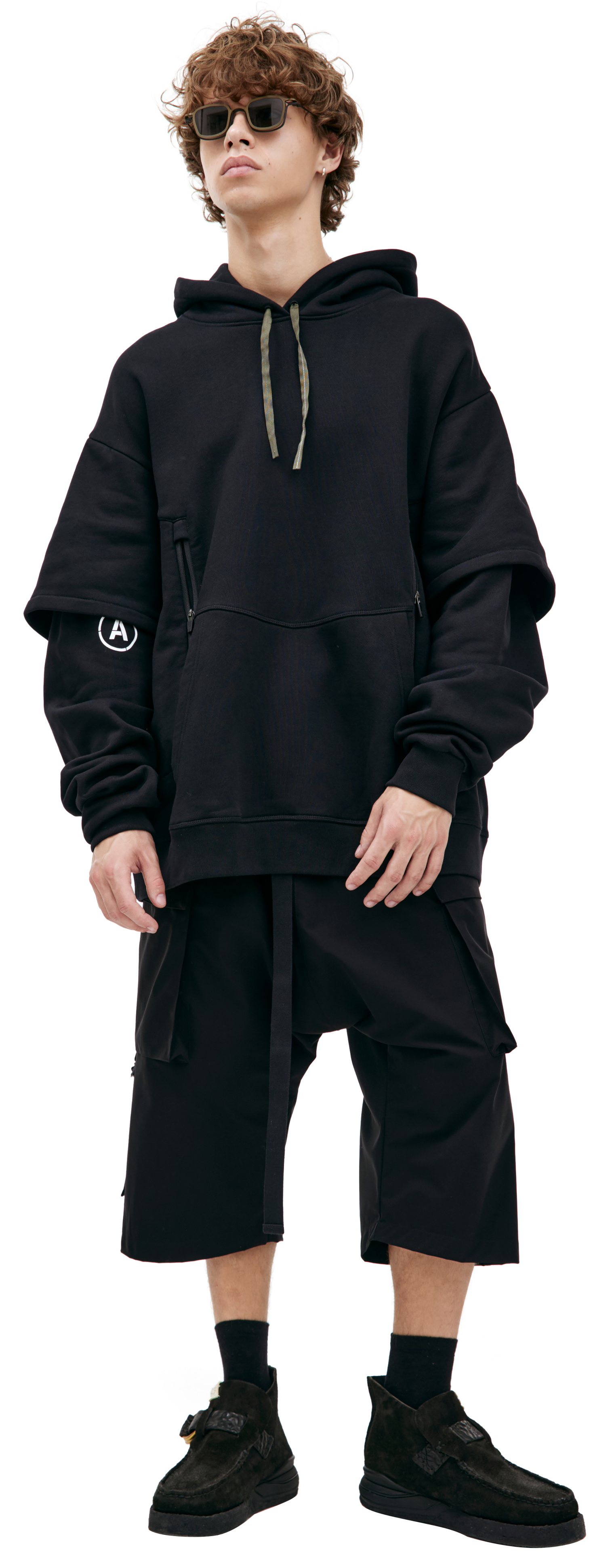 Acronym Black hoodie with three pockets