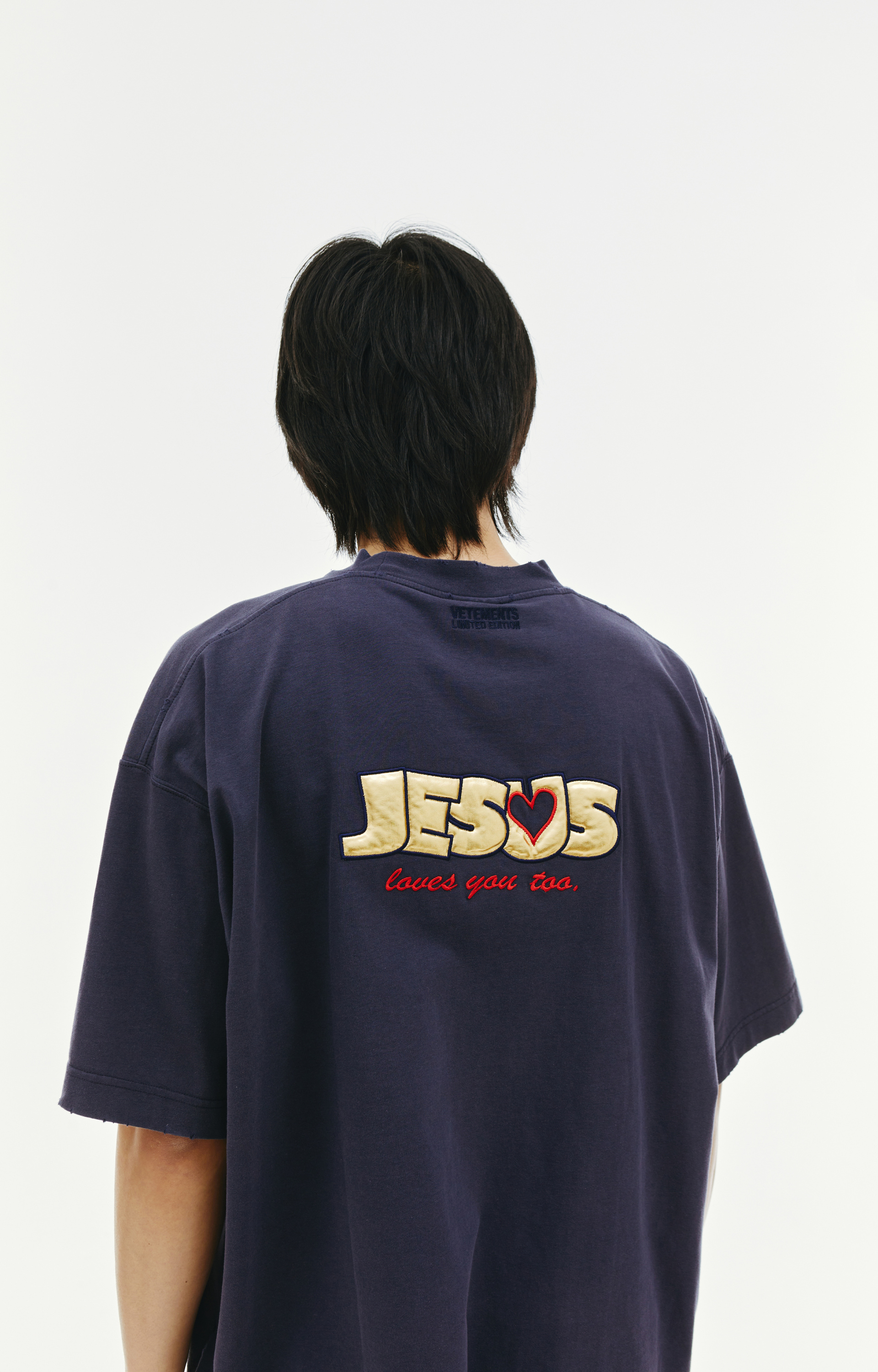 VETEMENTS Jesus Loves Me Cotton T-Shirt