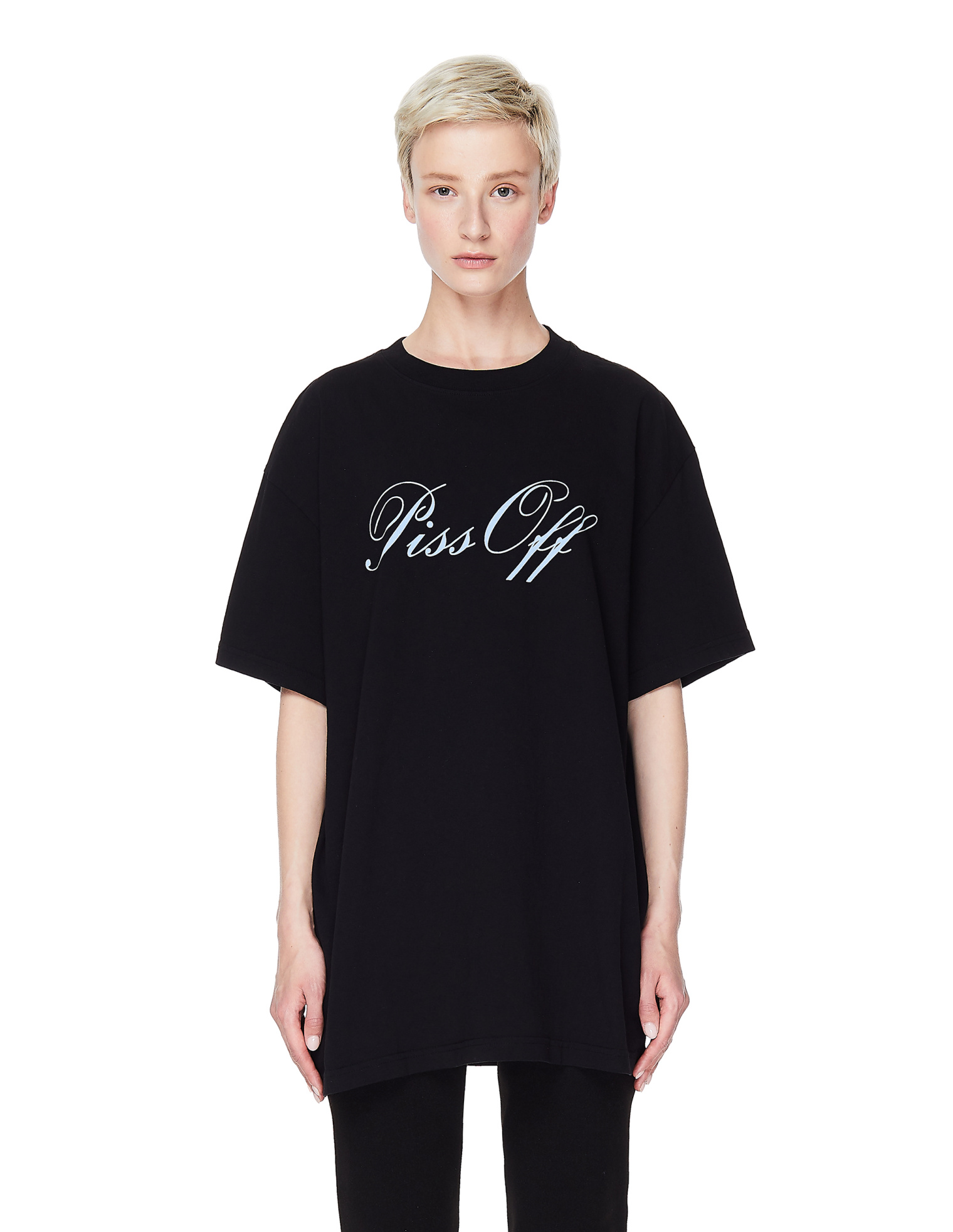 Midnight Studios Black Printed T-Shirt
