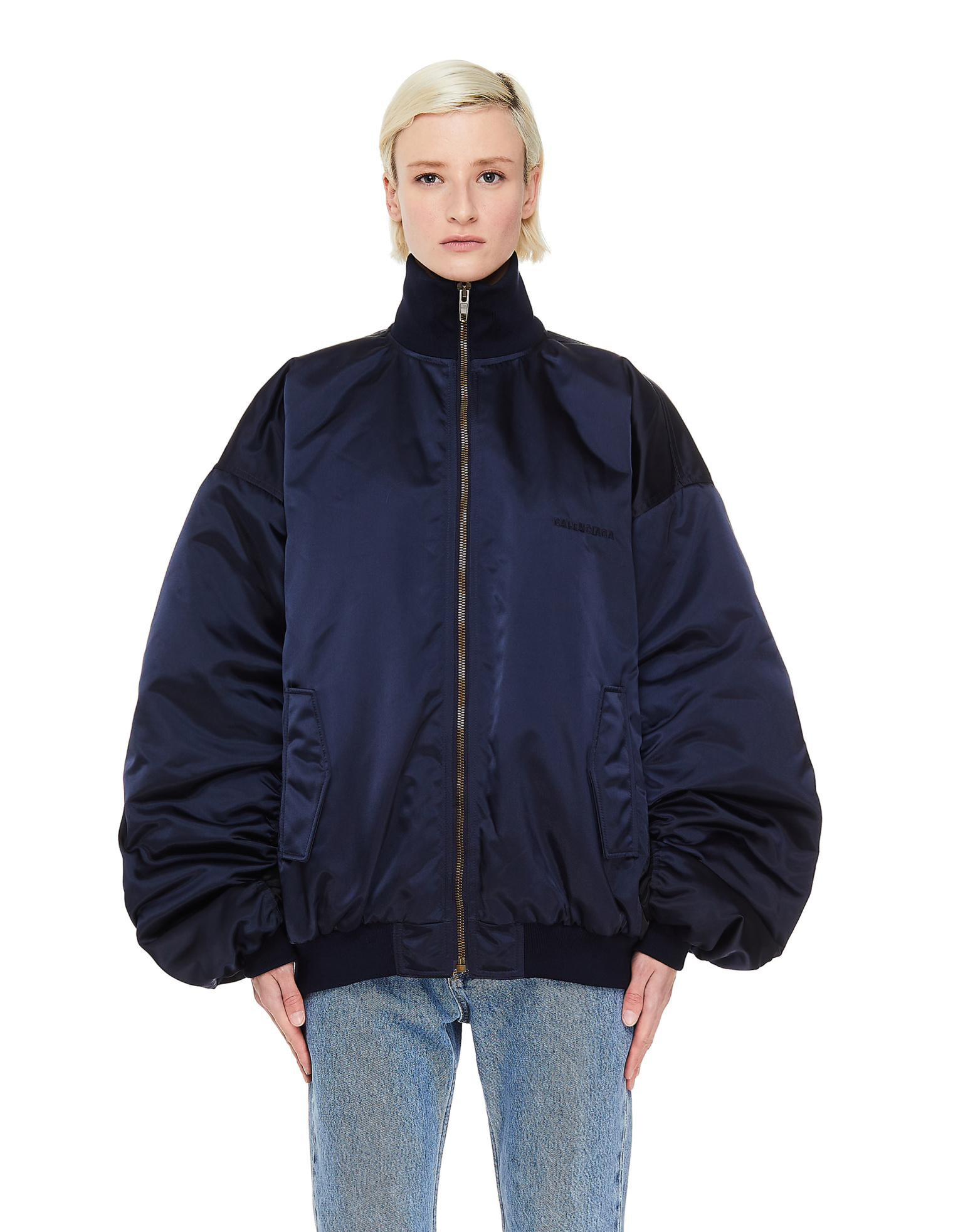 Balenciaga Оверсайз бомбер с вышитым логотипом