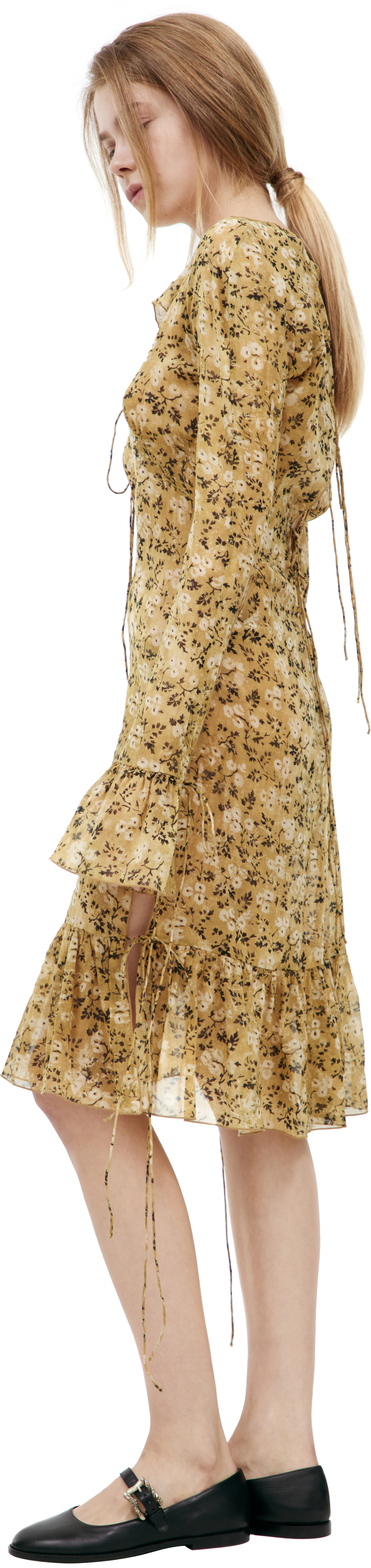 KNWLS Silk monoprint dress