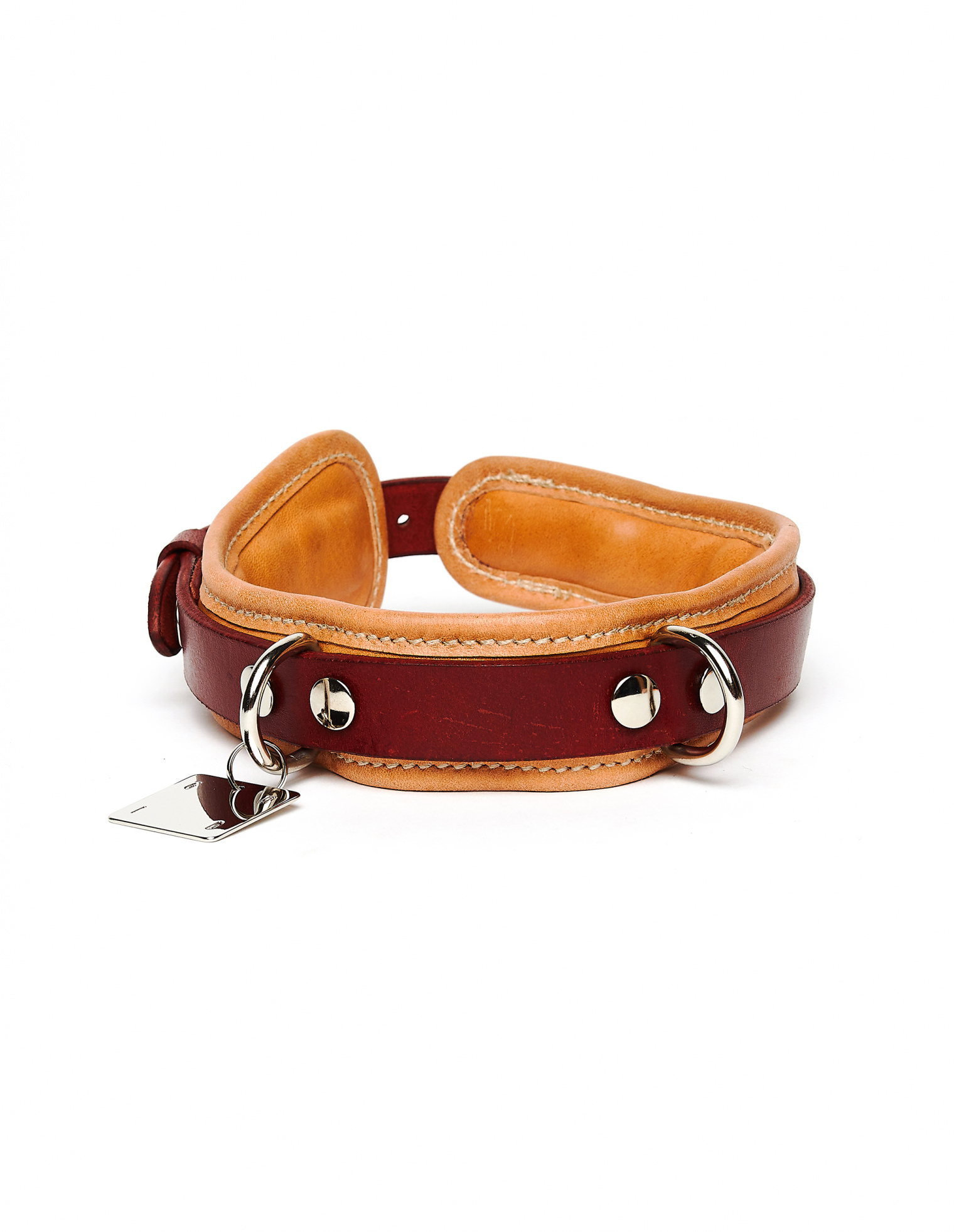 Guidi Big Leather Beige Dog-collar