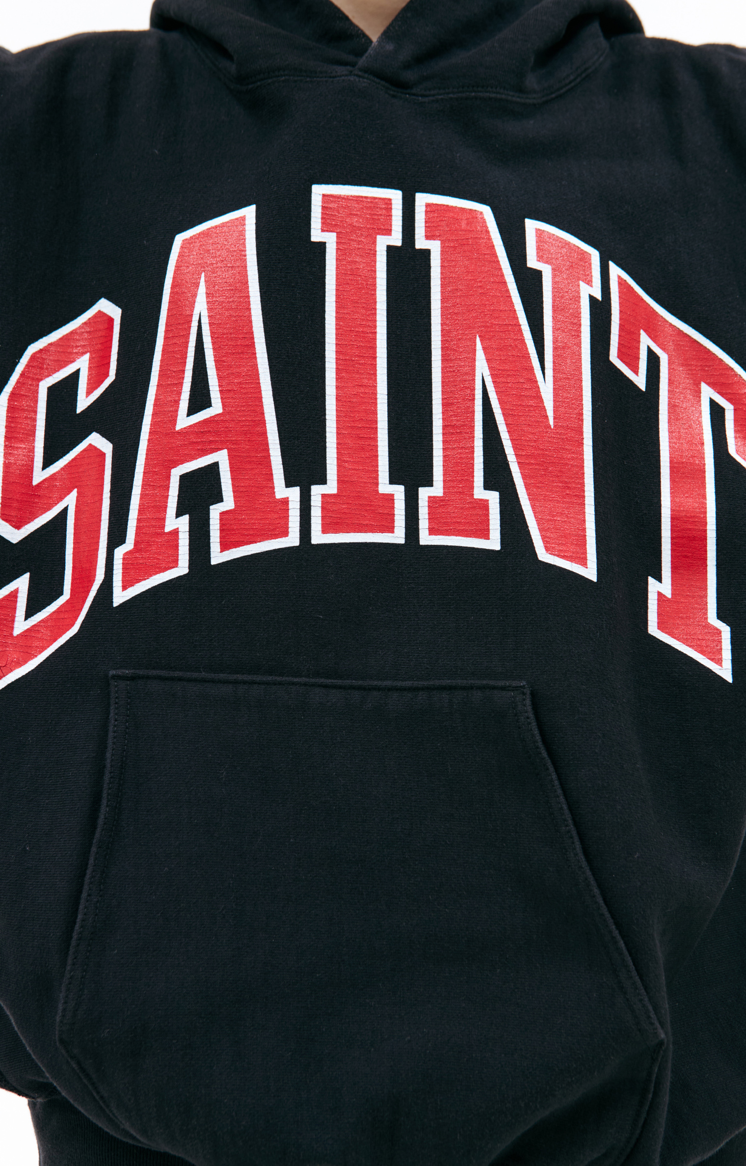 Saint Michael Logo printed hoodie