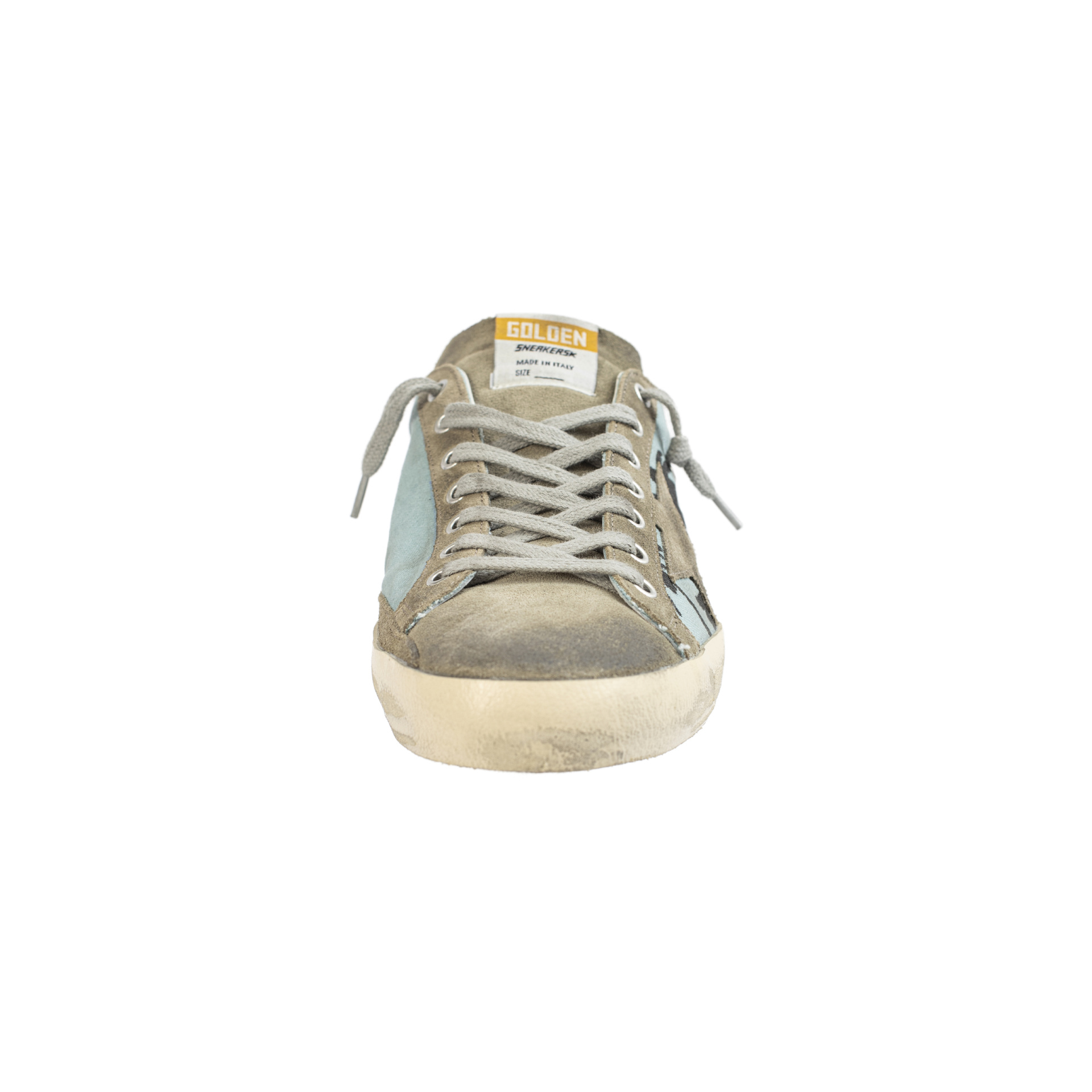 Golden Goose SuperStar Canvas Sneakers with Palm Print