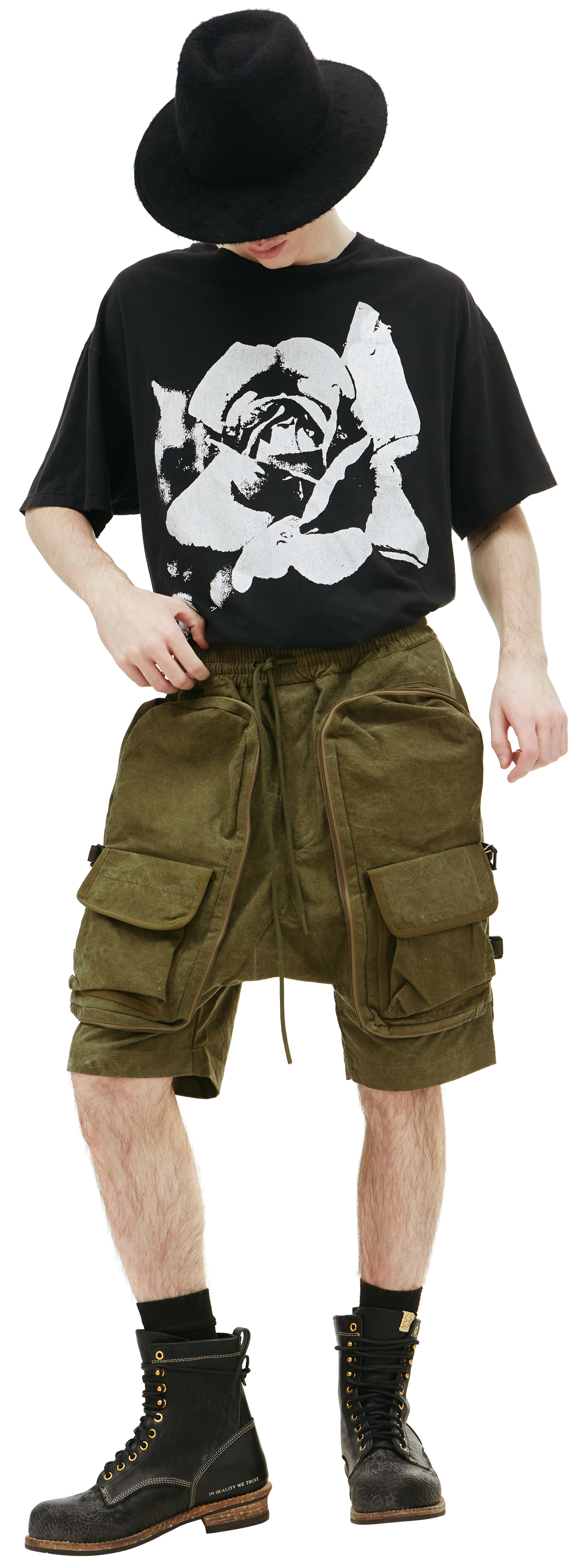 Readymade Camouflage cotton shorts