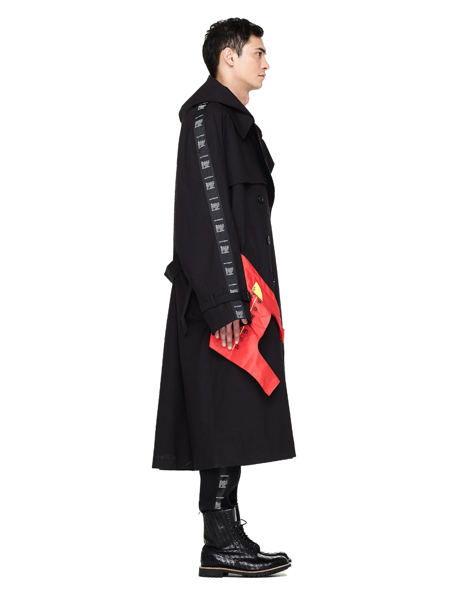 VETEMENTS Двубортный плащ с логотипом