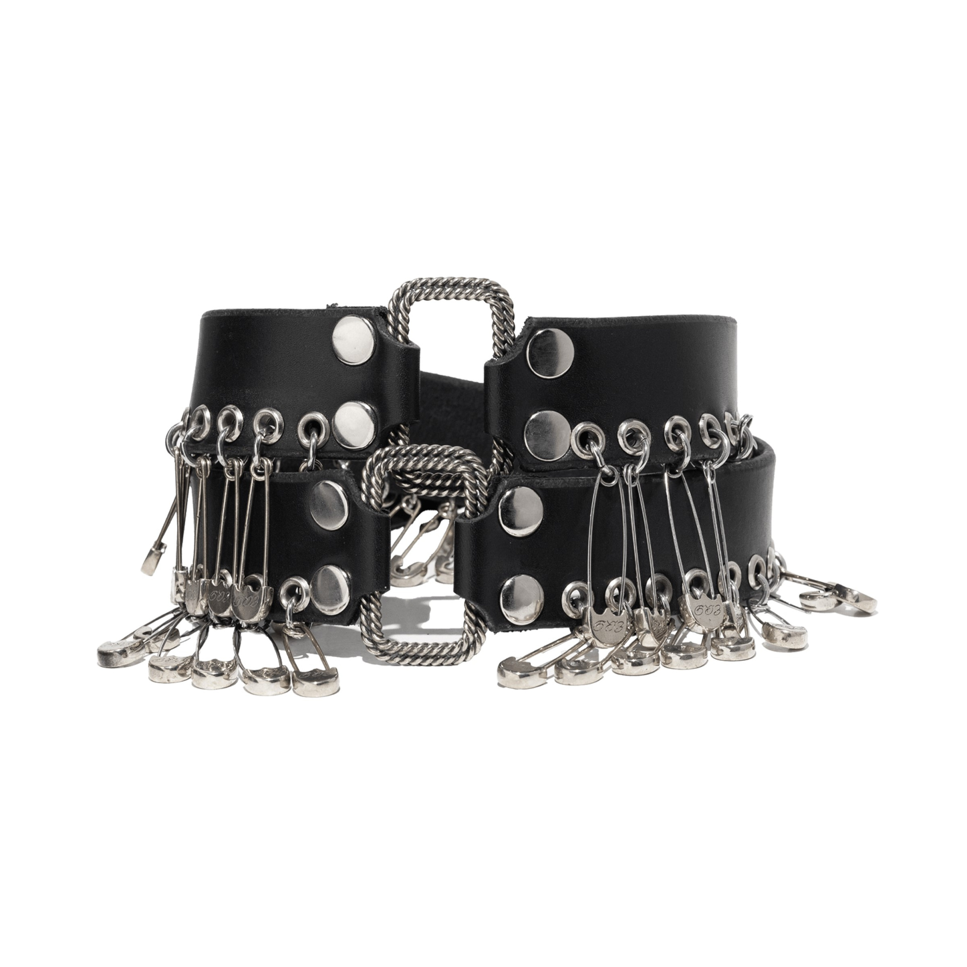 Enfants Riches Déprimés Leather belt with pins