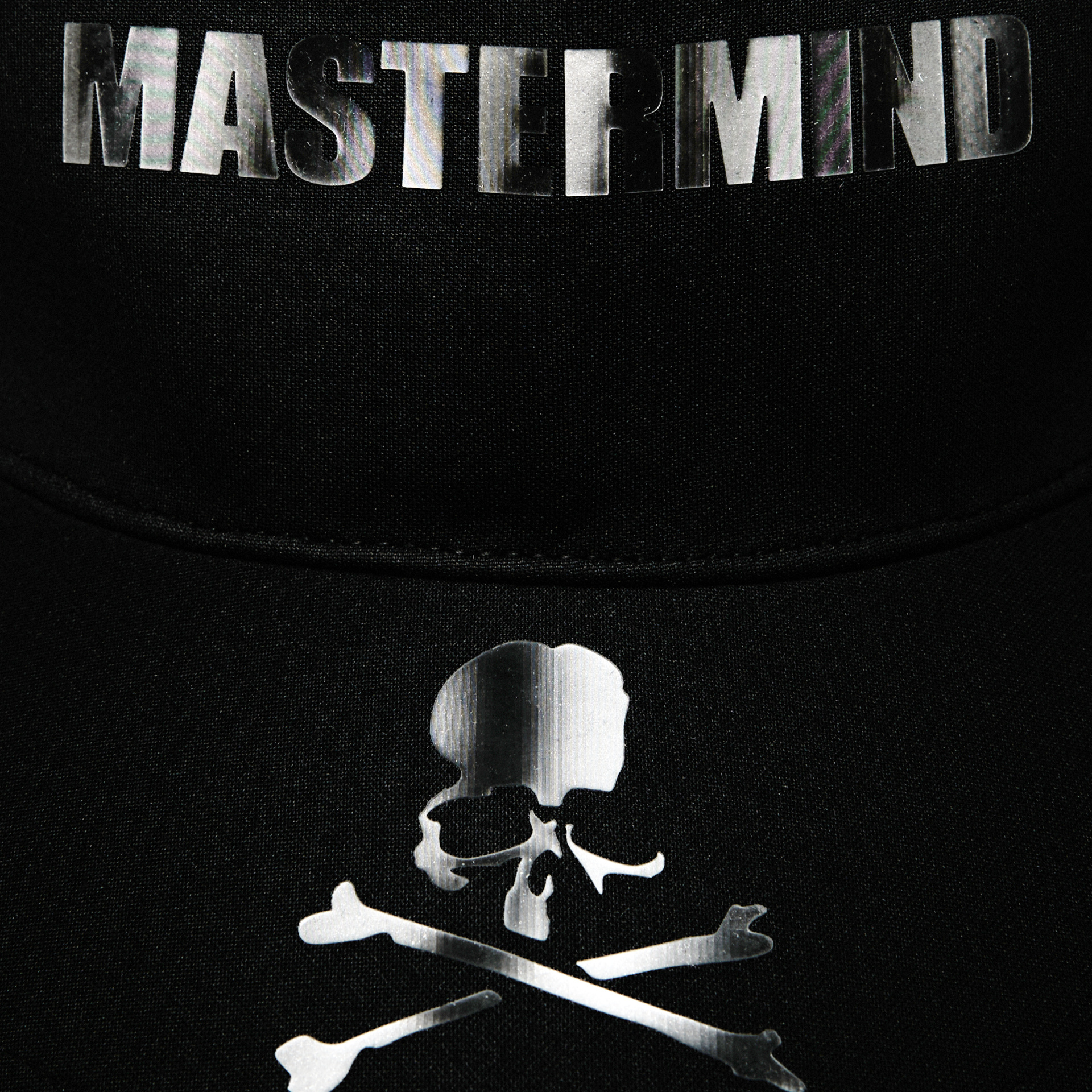 Mastermind WORLD Кепка-MW26SE1-CA002-605 сзади сетка.спереди зеркальное лого и череп.черная