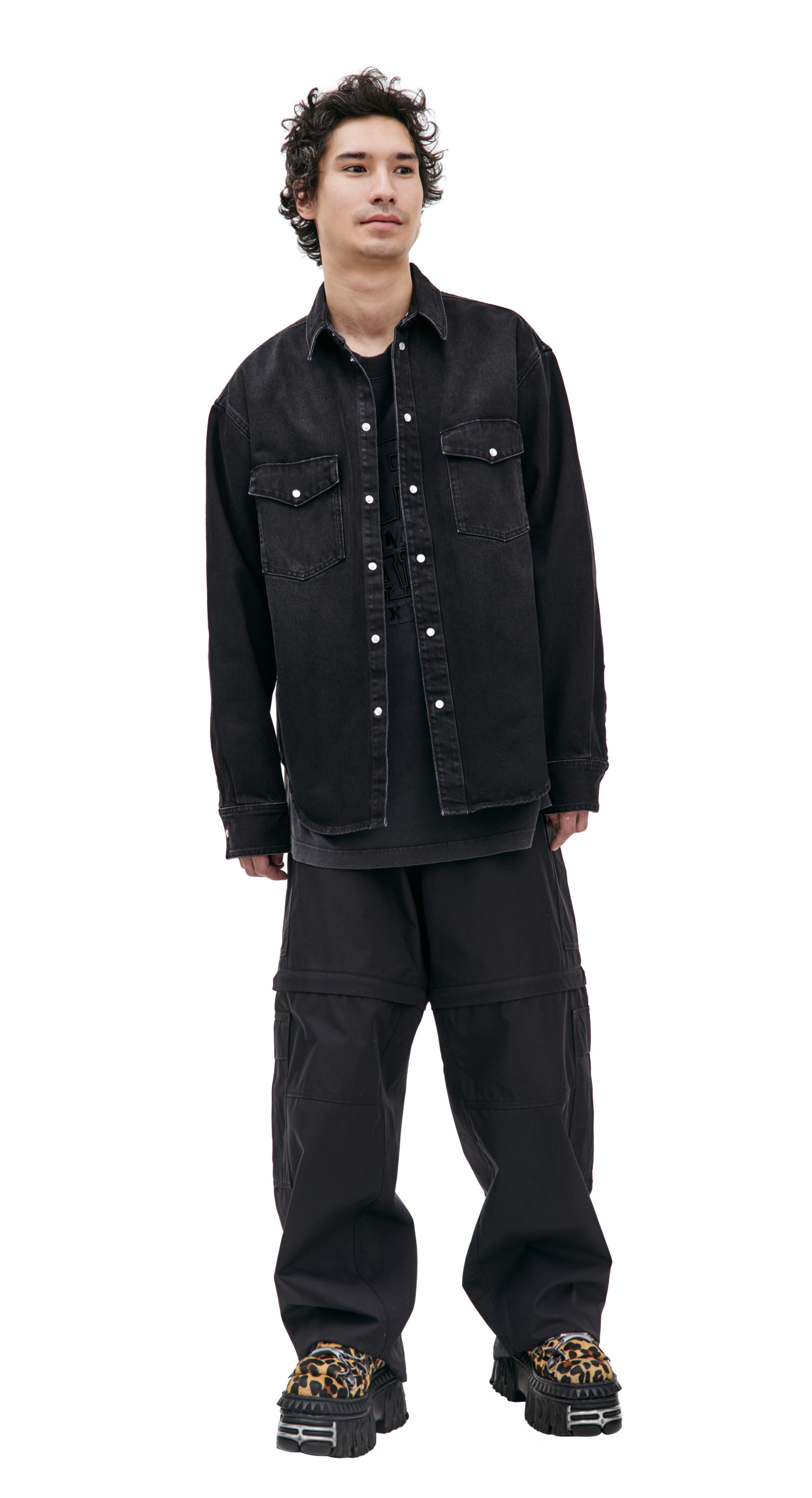 VETEMENTS Black denim shirt