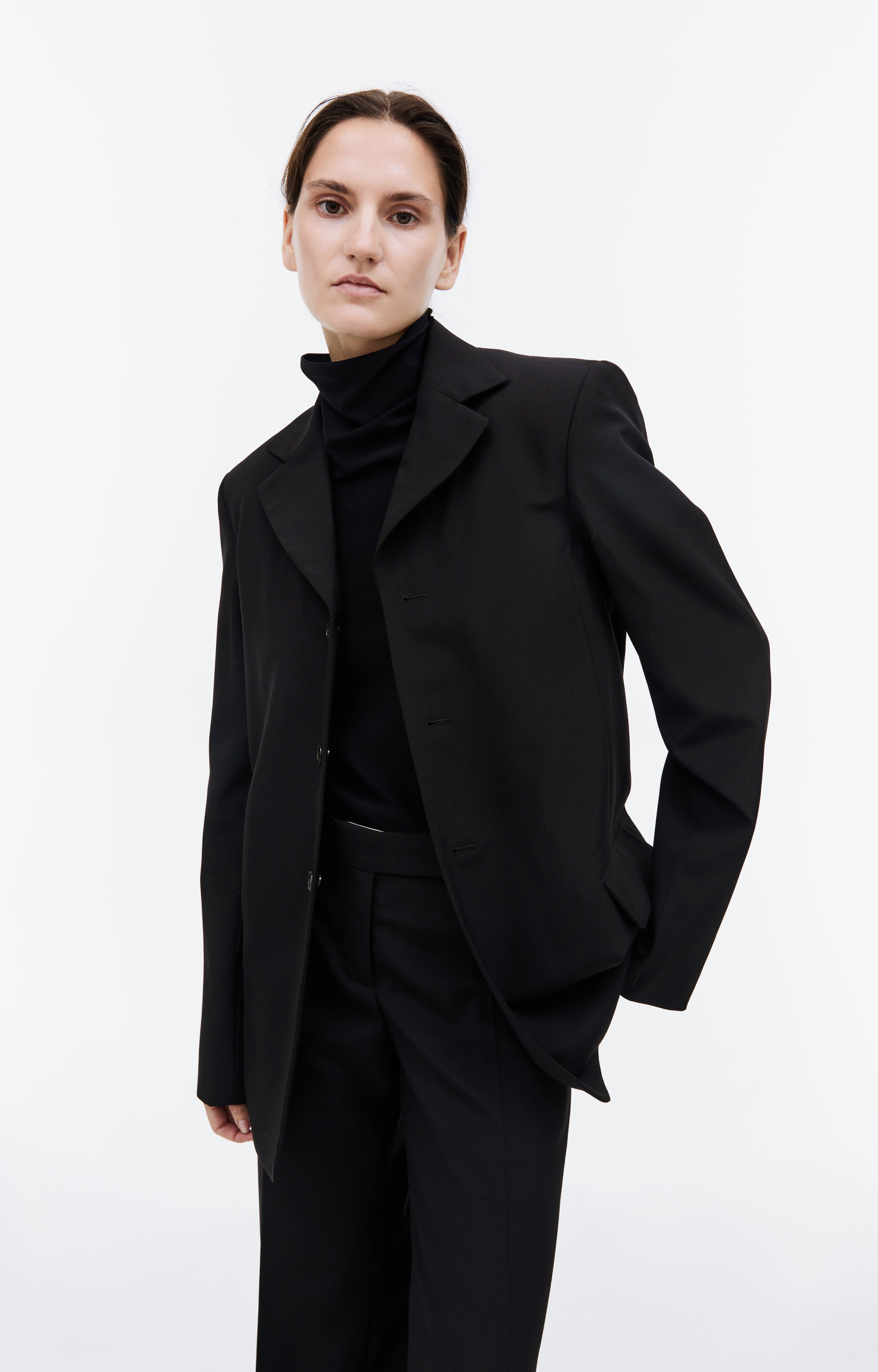 QUIRA Black wool blazer