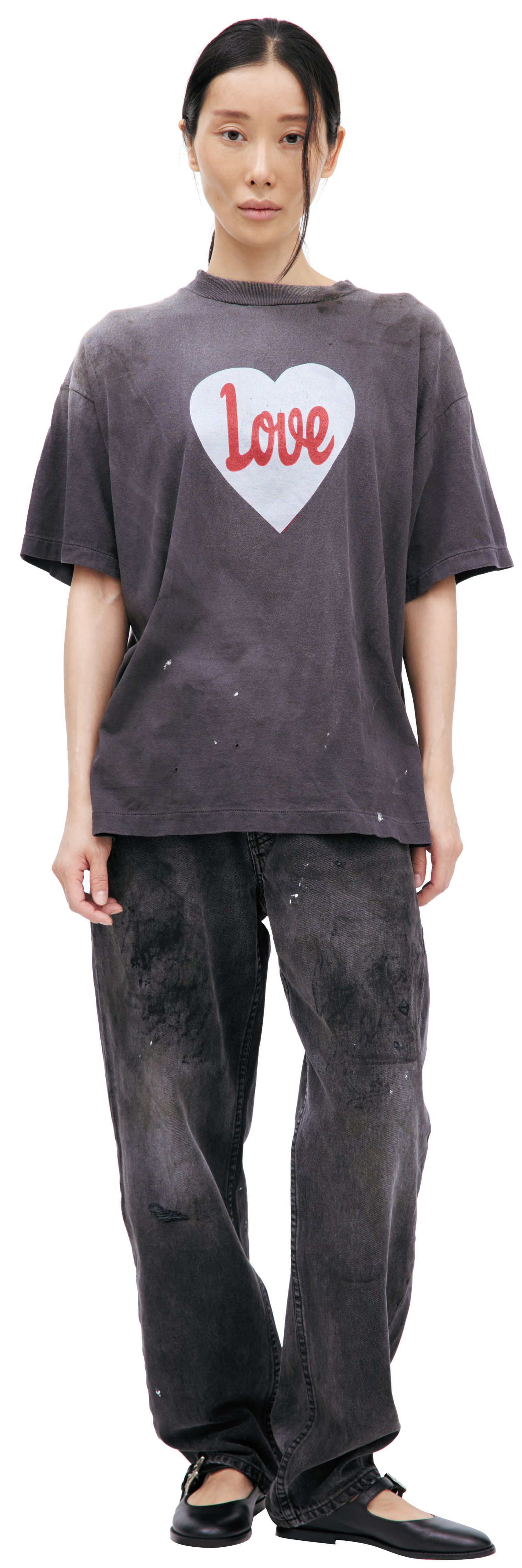 Saint Mxxxxxx Grey print T-shirt
