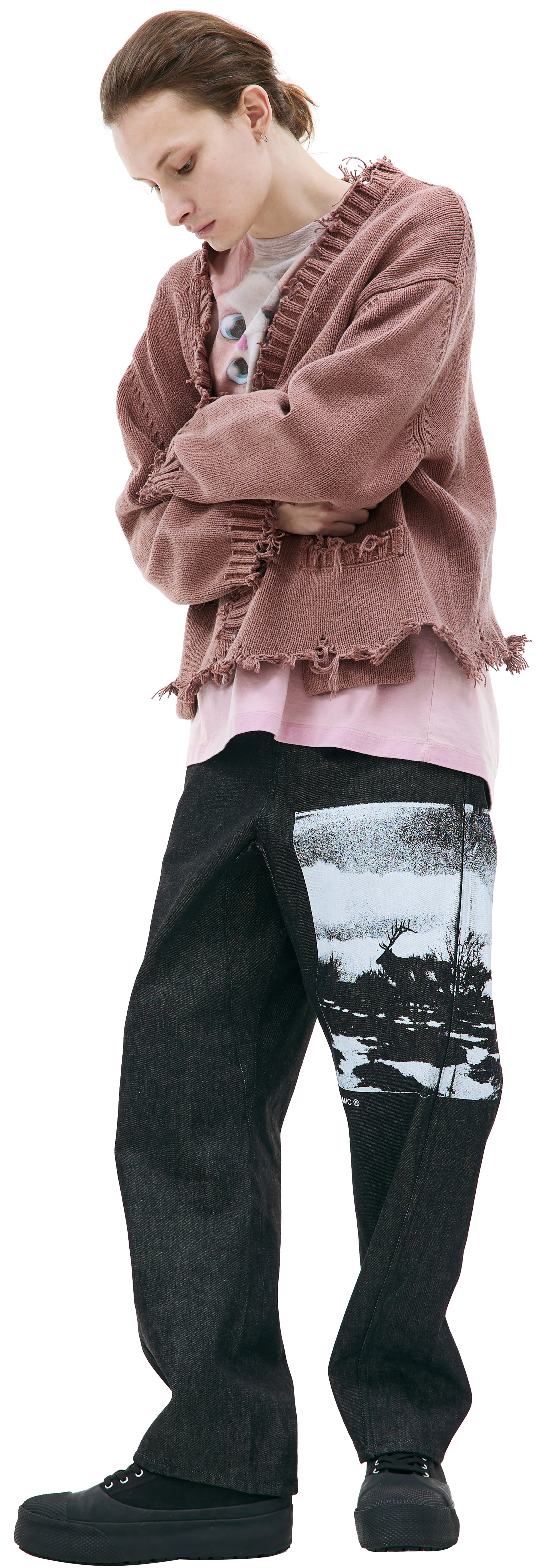 Doublet Brown cotton cardigan