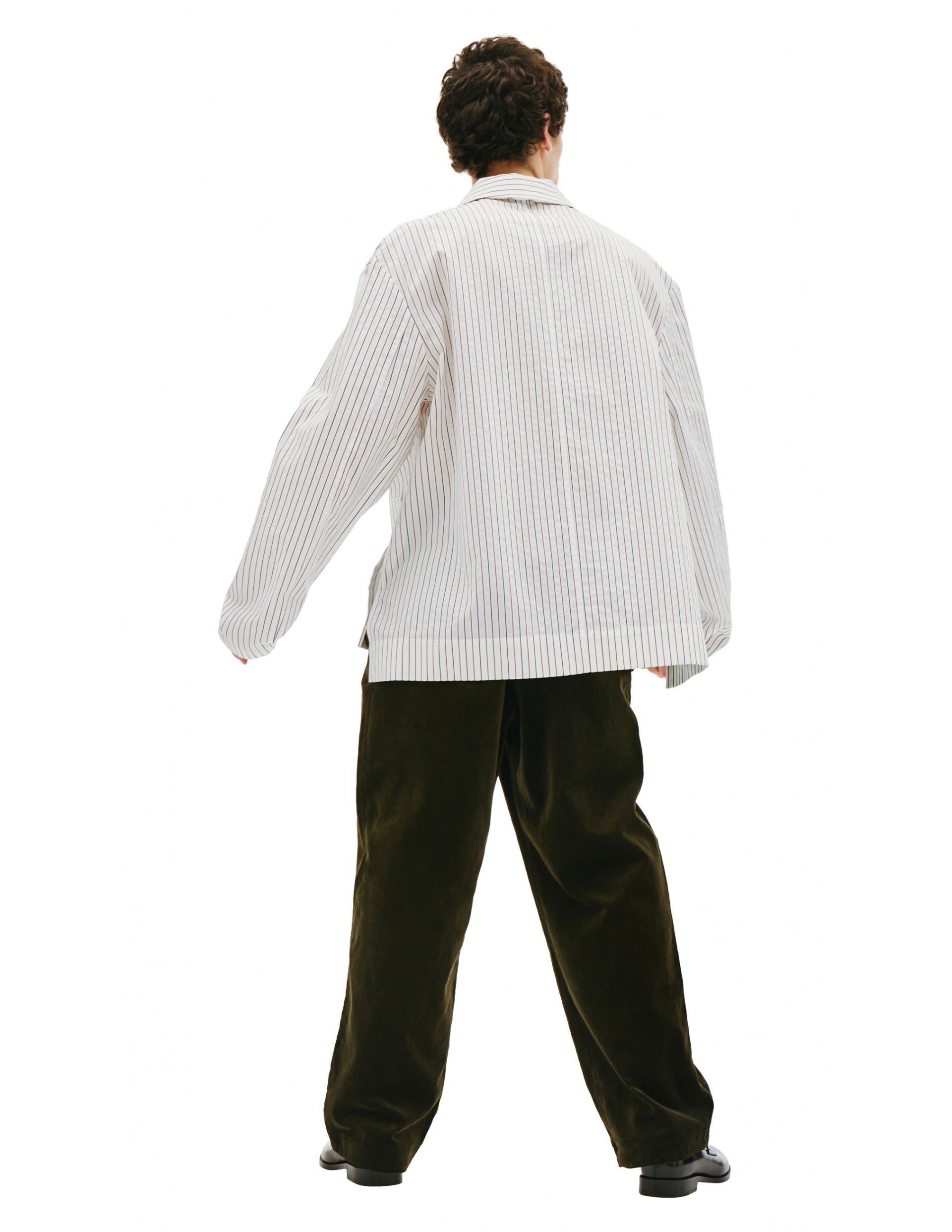 Maison Margiela Red & Blue Striped Cotton Jacket