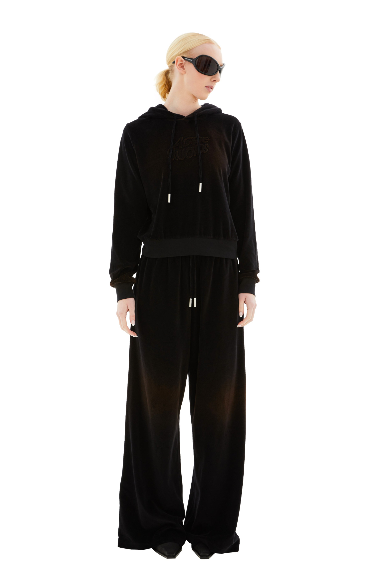 Acne Studios Velour Hooded Sweater