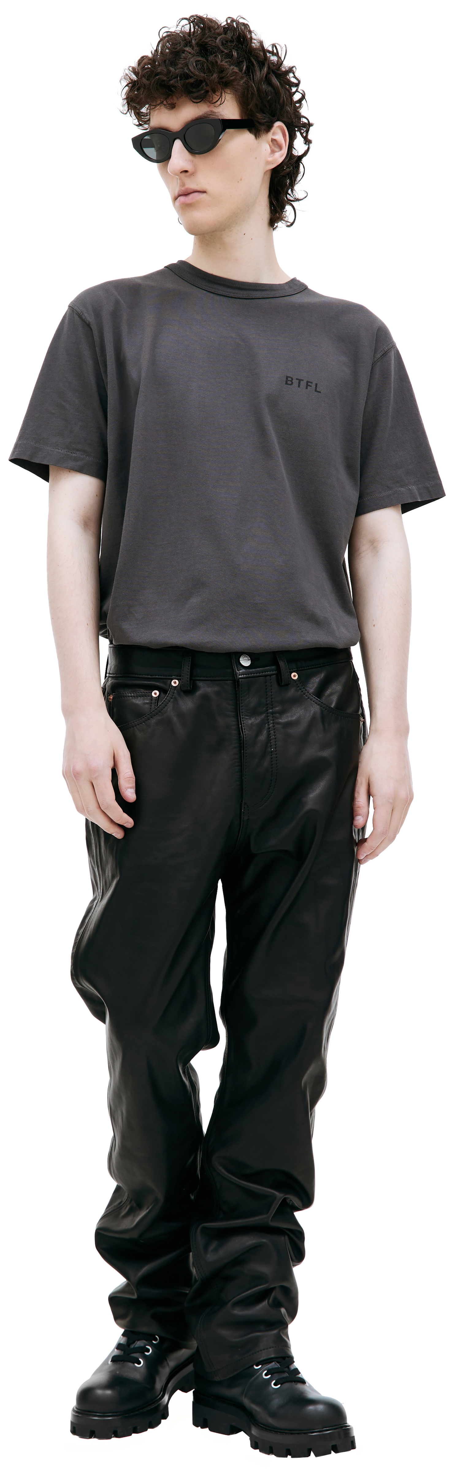 BTFL Straight leather trousers