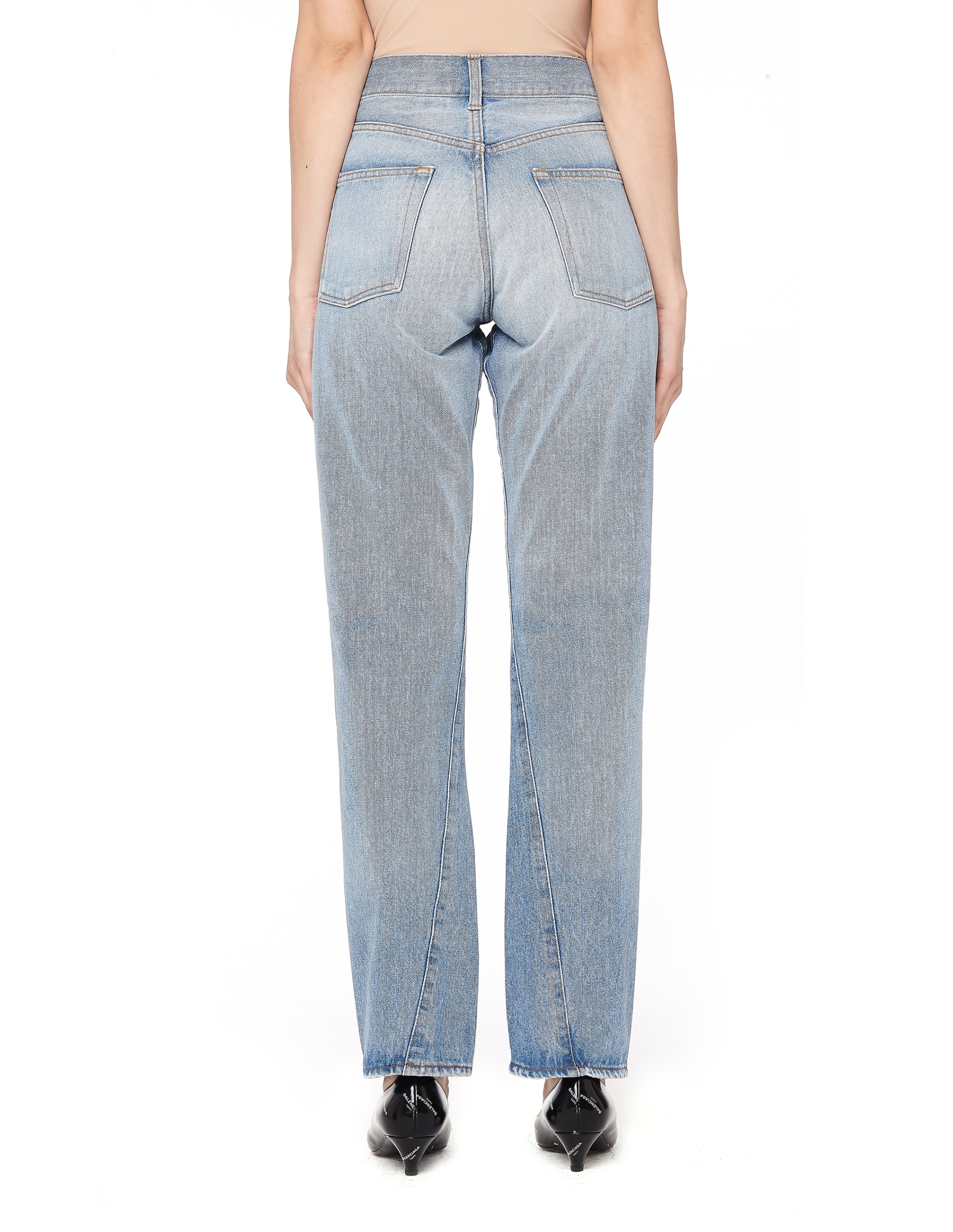 Balenciaga Women\'s Reglisse Twisted Leg Jeans