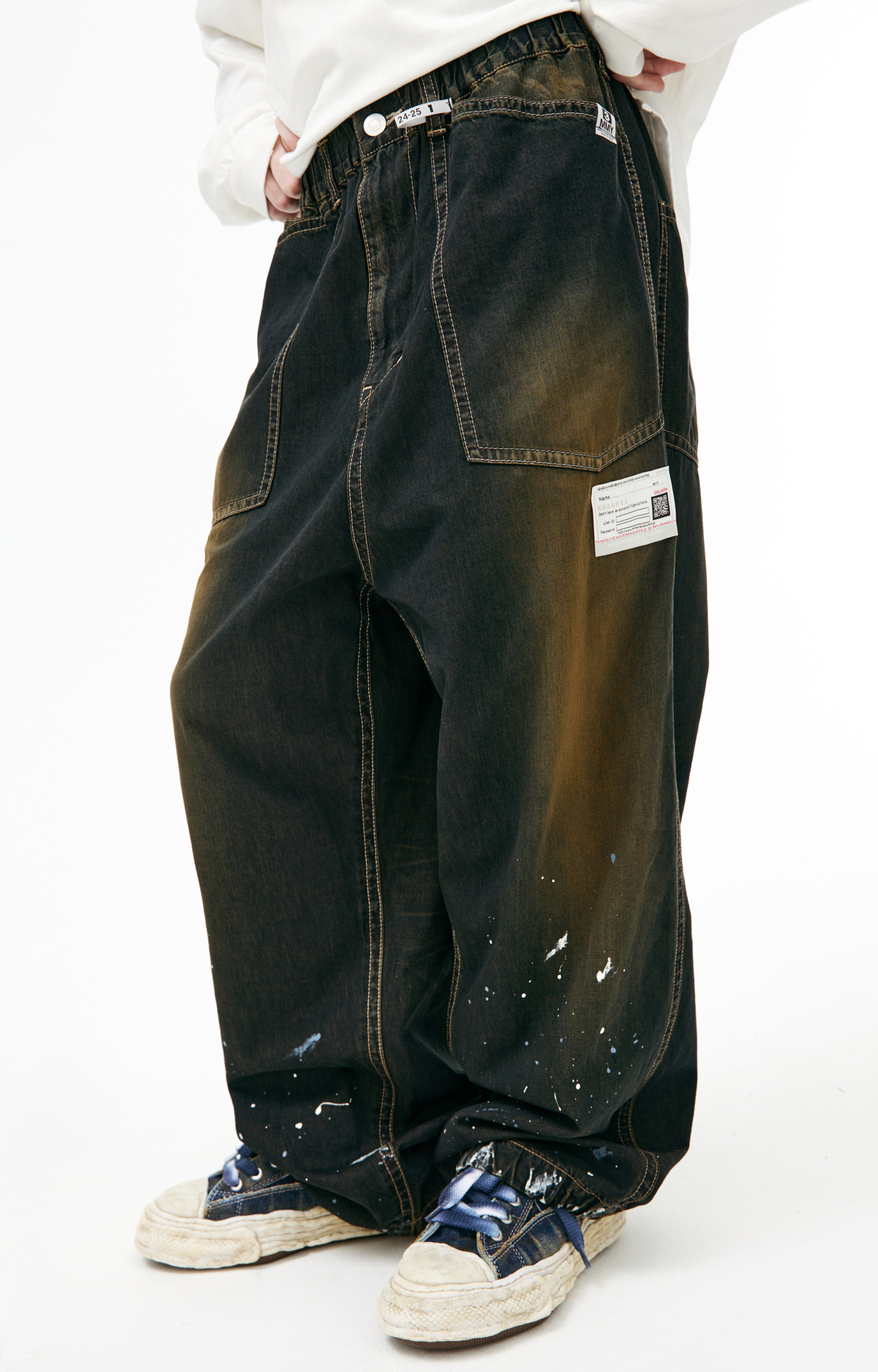 Maison Mihara Yasuhiro Paint effect jeans