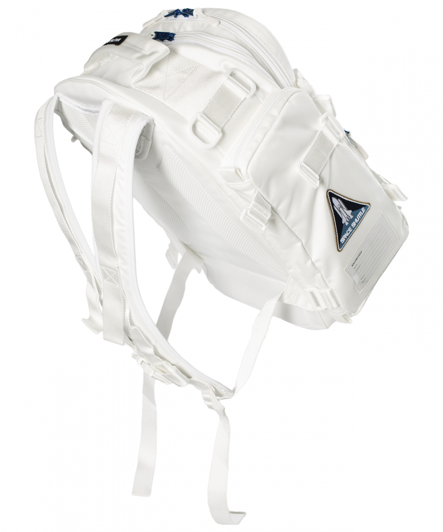 Balenciaga White Space Backpack in embroidered NASA