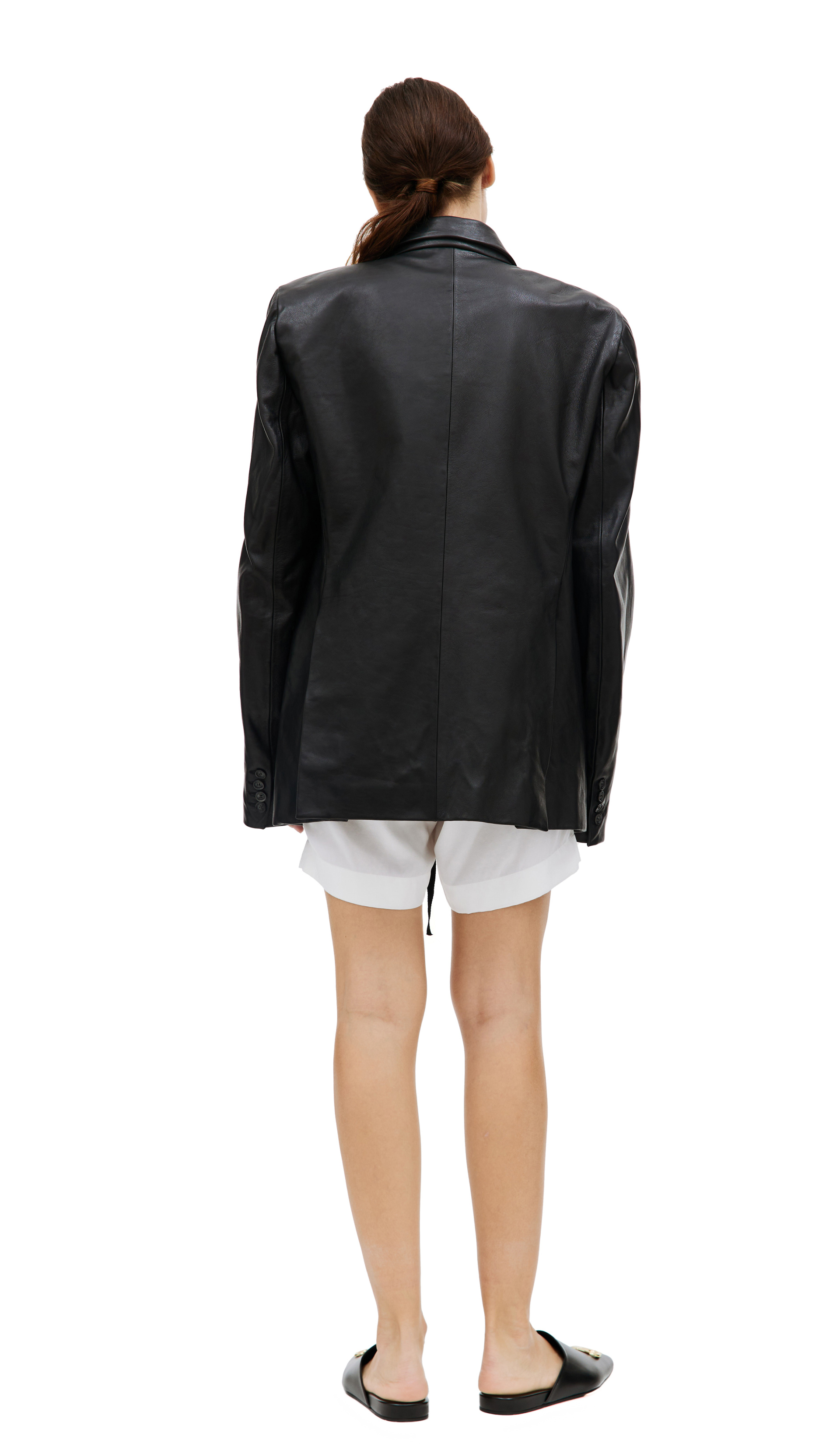 VTMNTS Black leather blazer