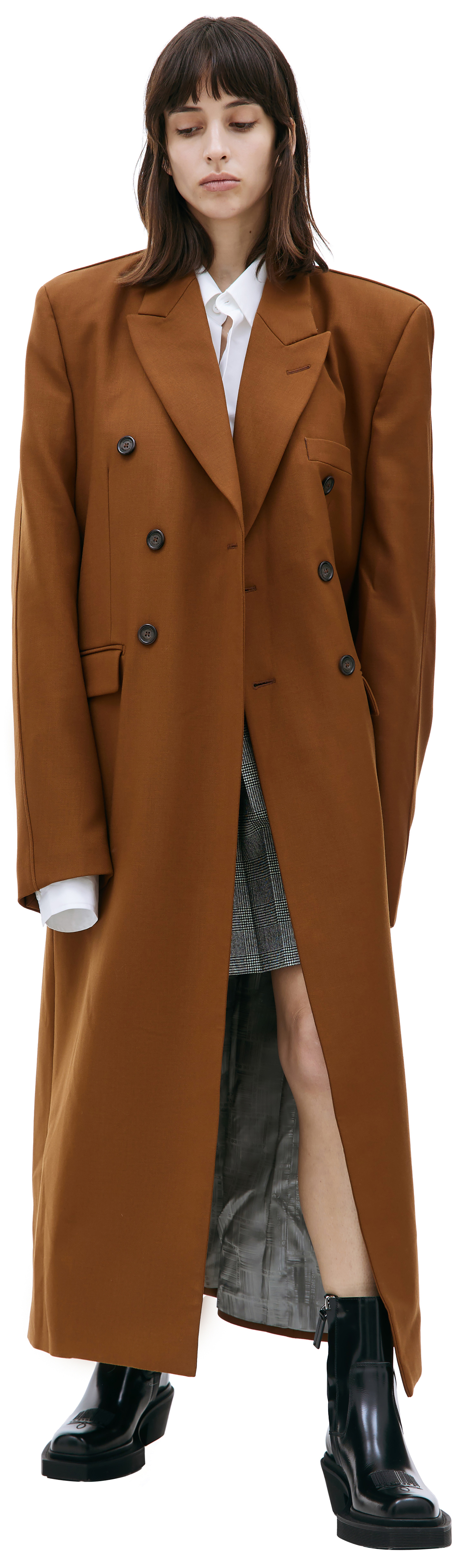 VTMNTS Brown wool coat