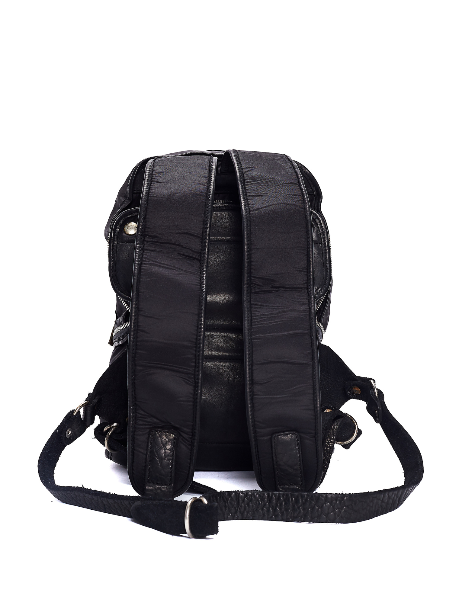 Guidi Black Nylon & Leather Transformer Backpack