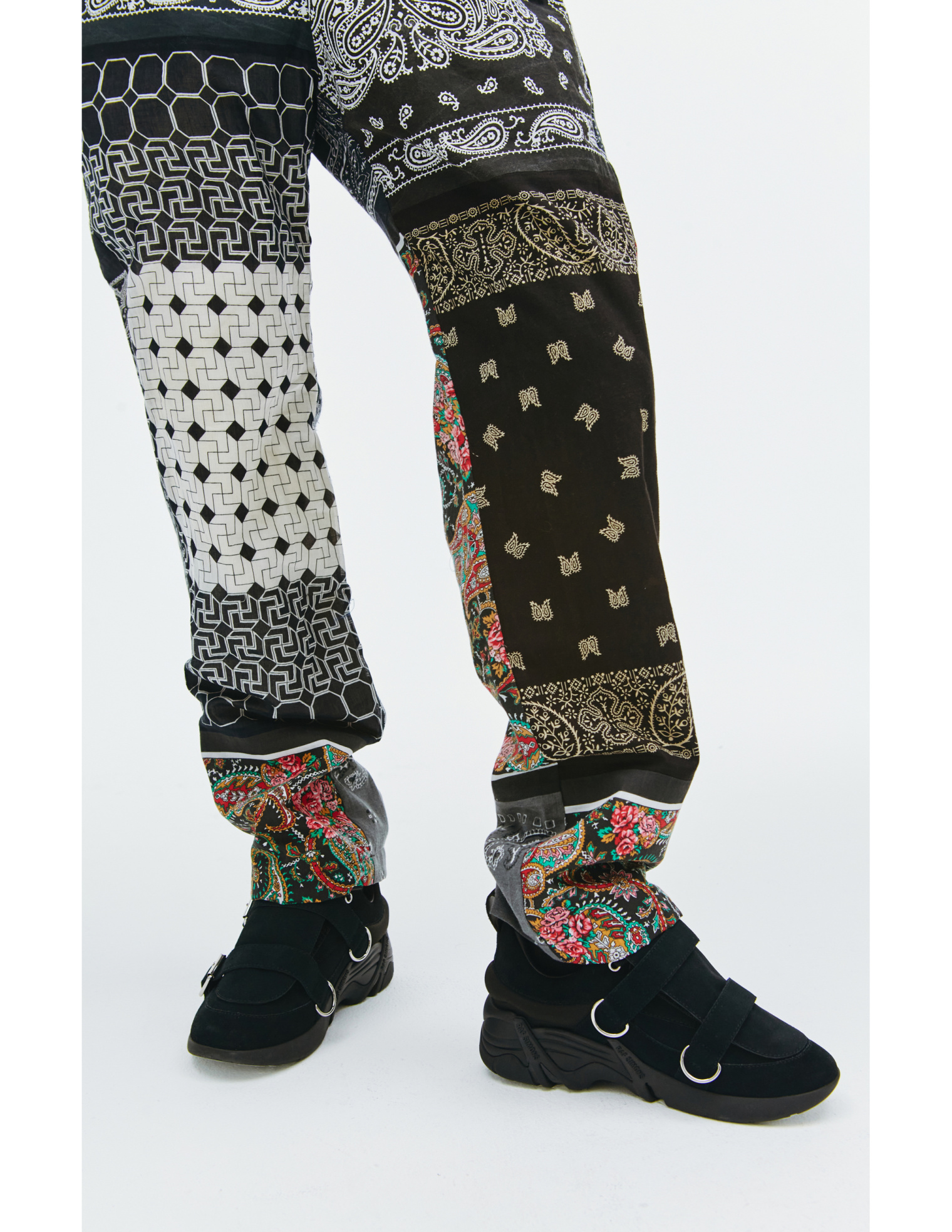 Children of the discordance Bandana patchwork trousers