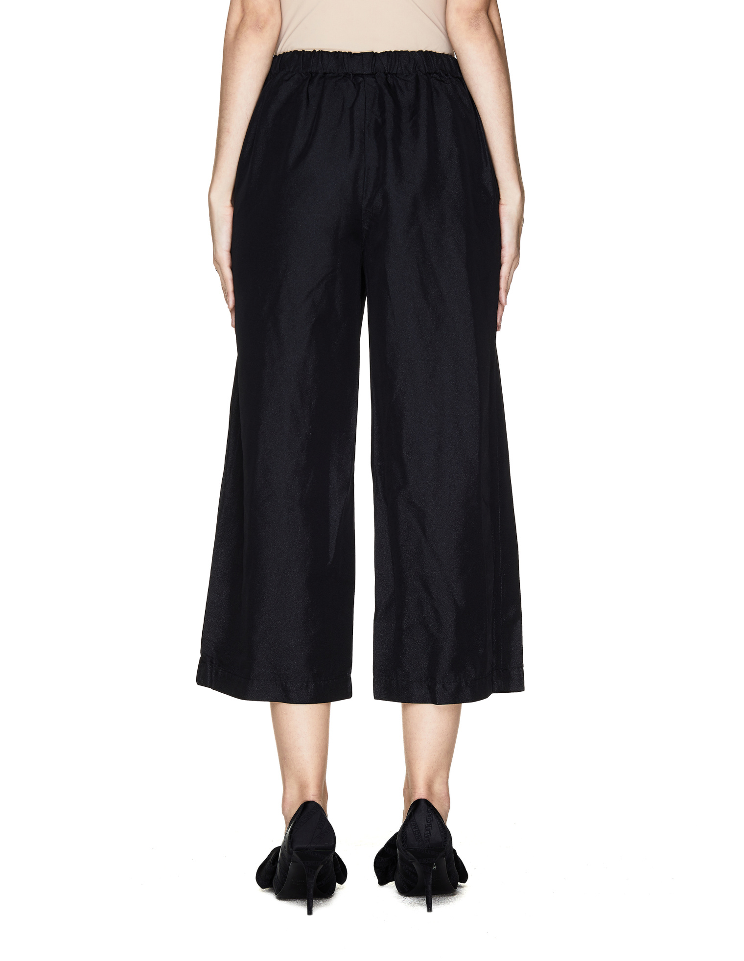 Comme des Garcons CdG Black Cropped Wide Leg Pants