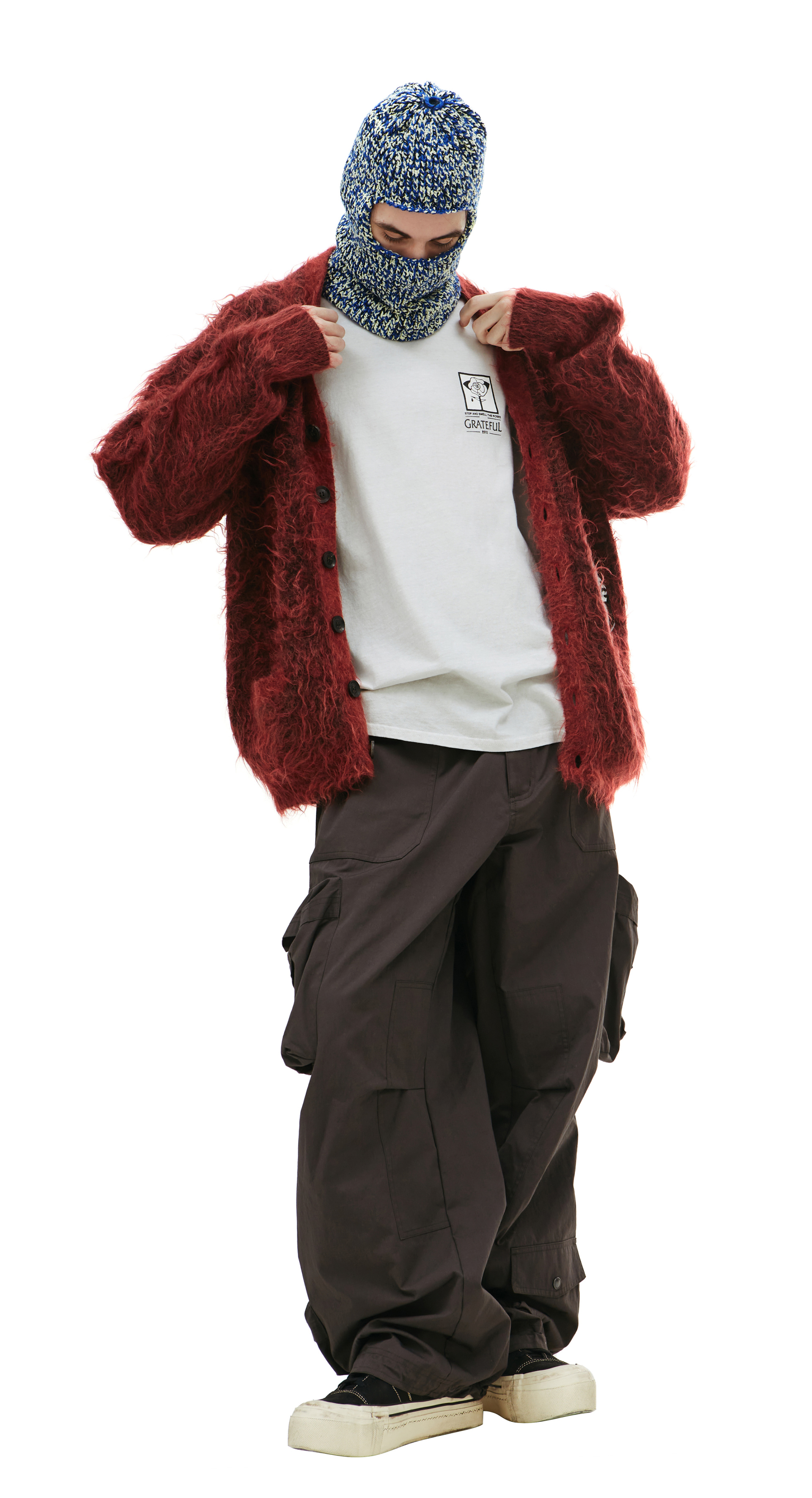 Children of the discordance Patched wool cardigan