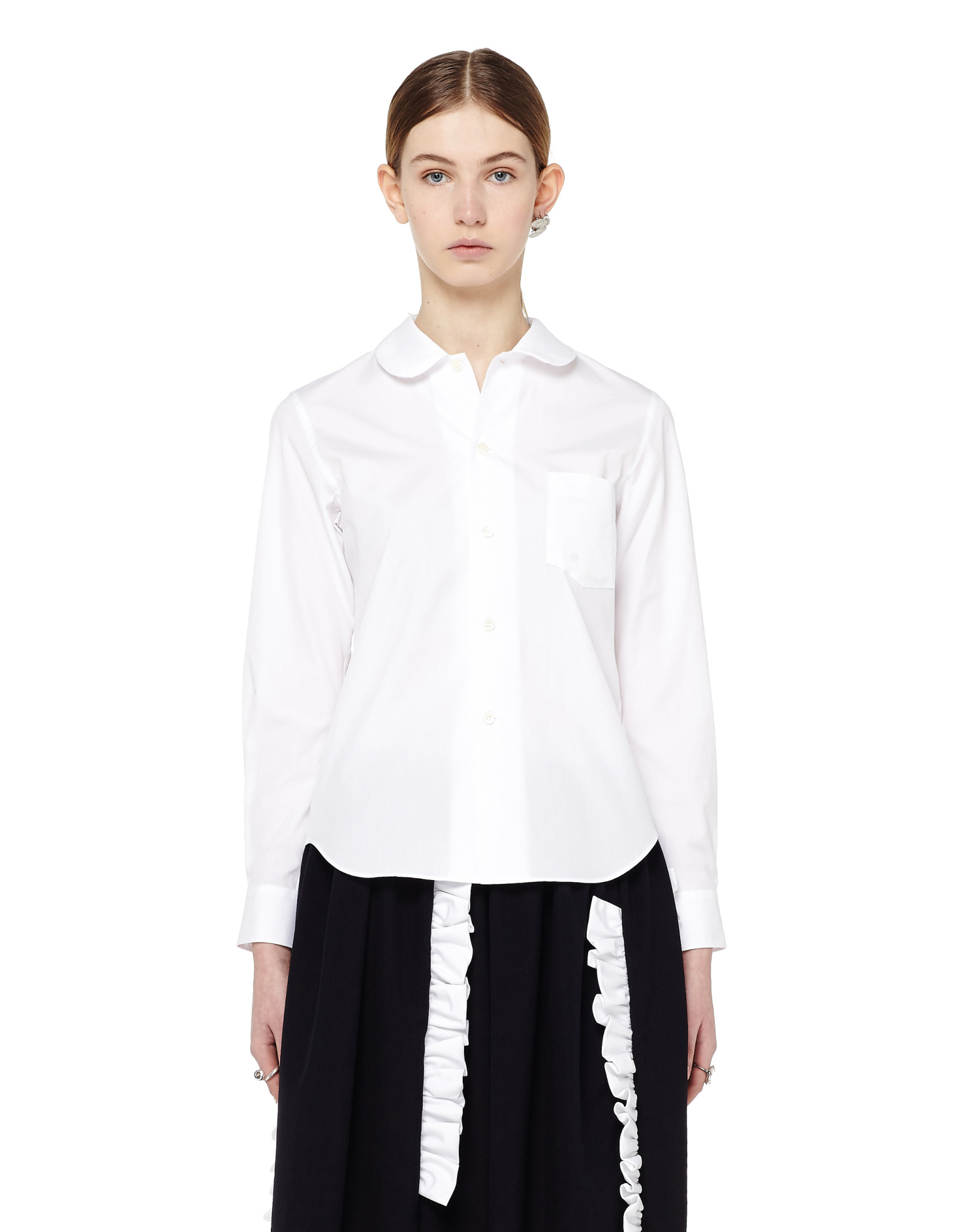 Comme des Garcons CdG Хлопковая блузка с круглым воротником