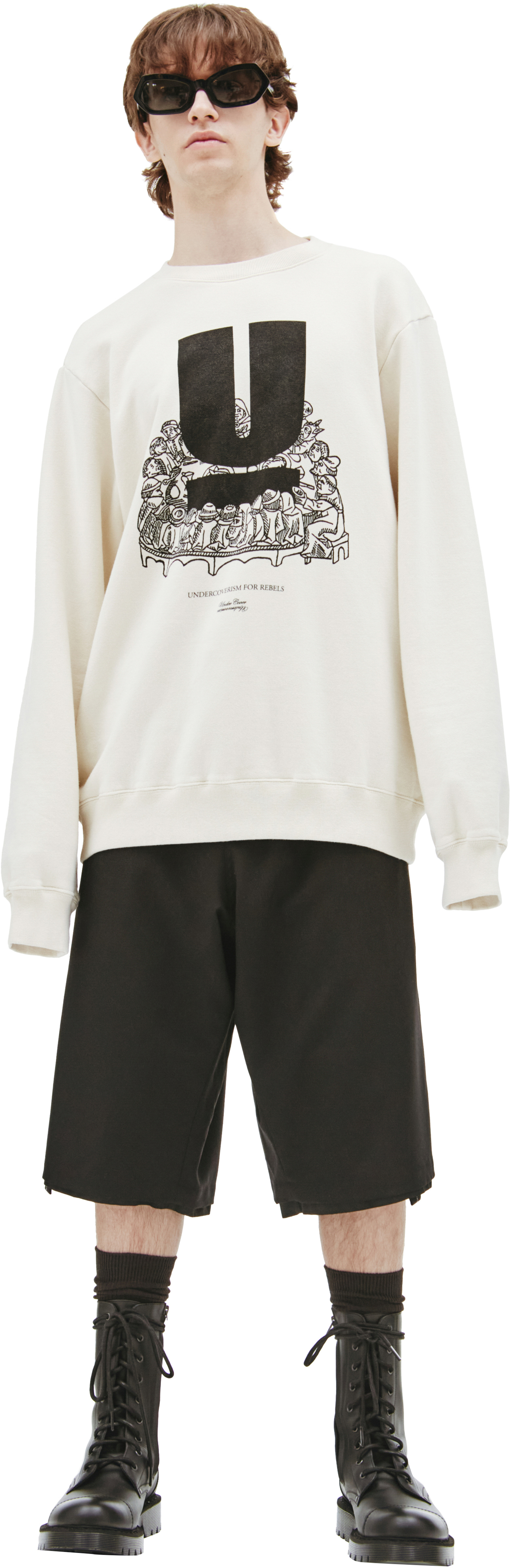 Undercover Beige Printed sweatshirt