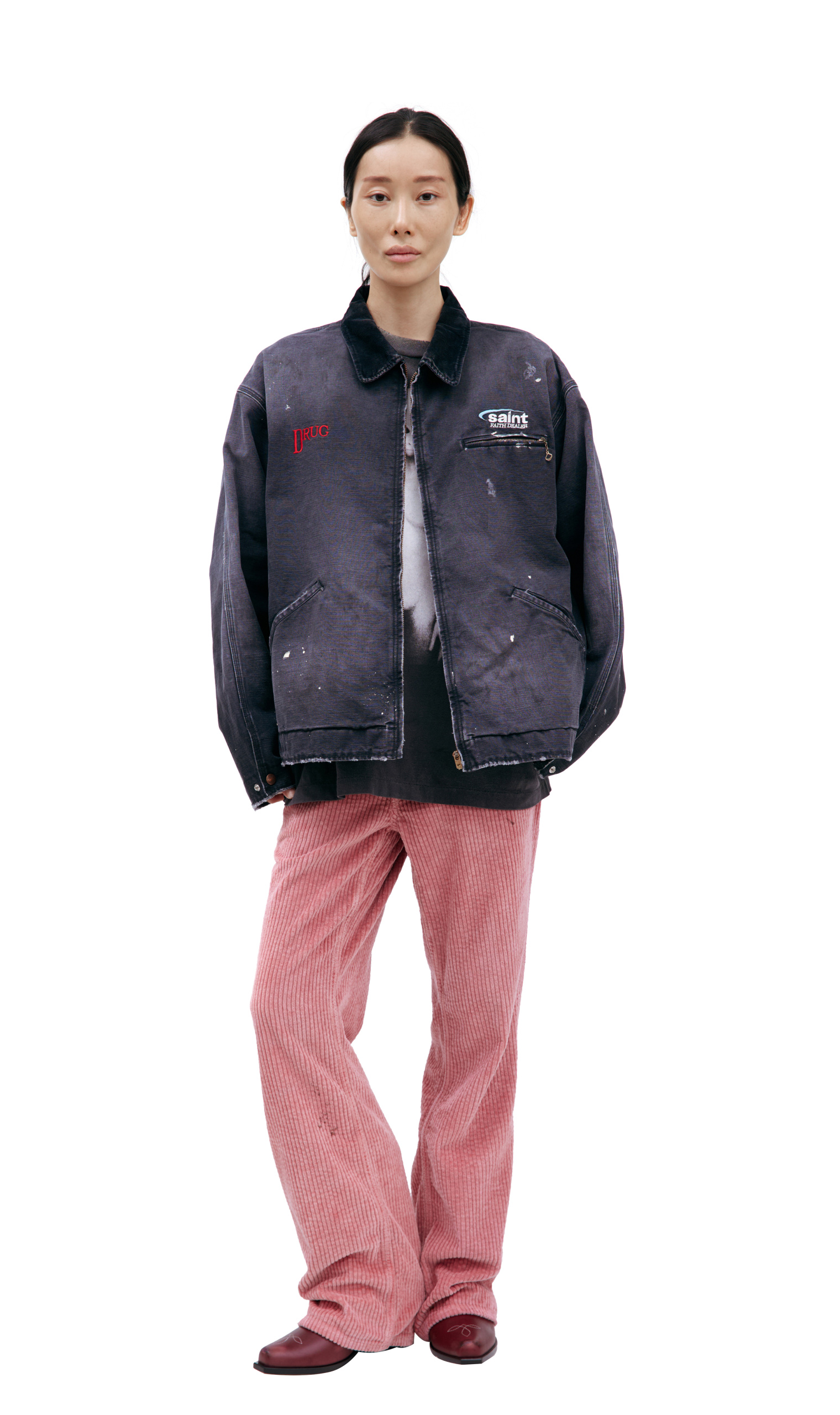 Saint Mxxxxxx Dark grey jacket with logo