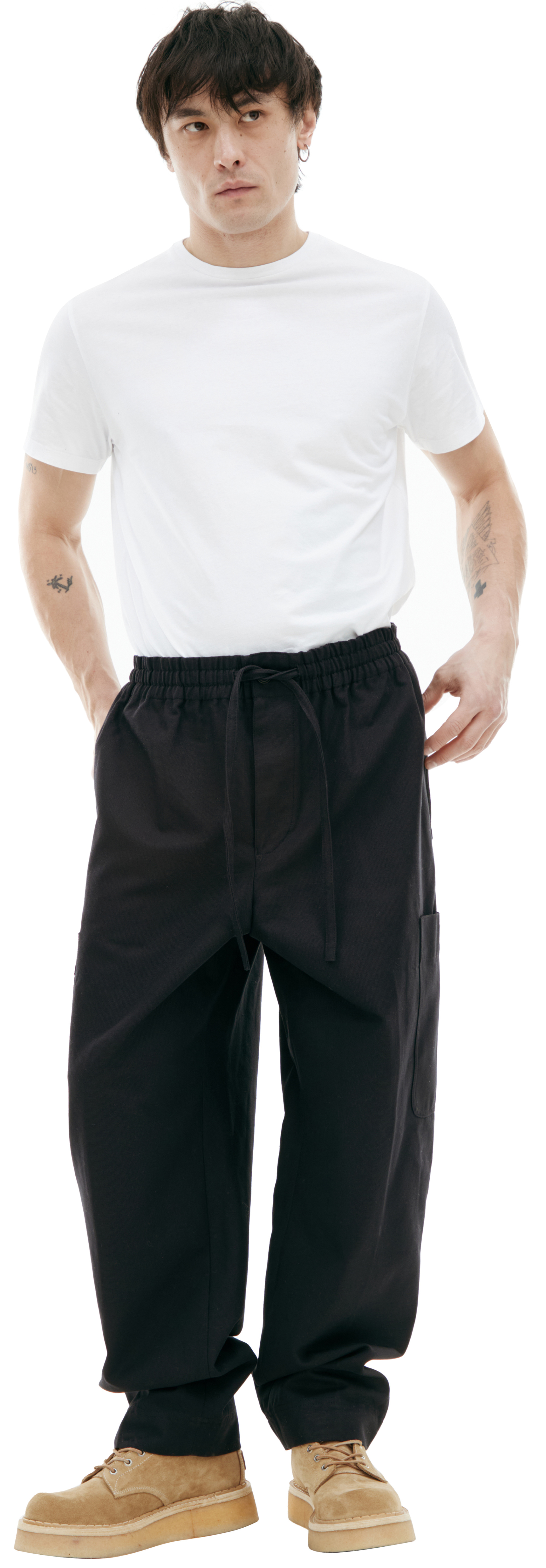 KENZO Black cuffed trousers