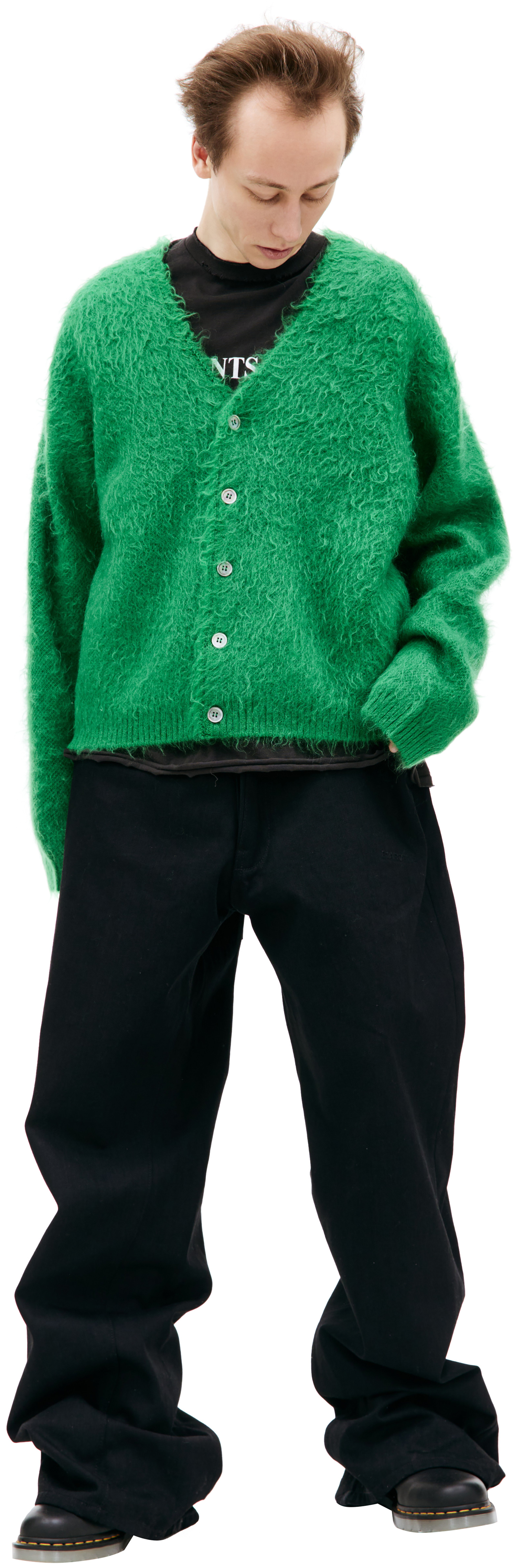 Saint Michael Green mohair cardigan