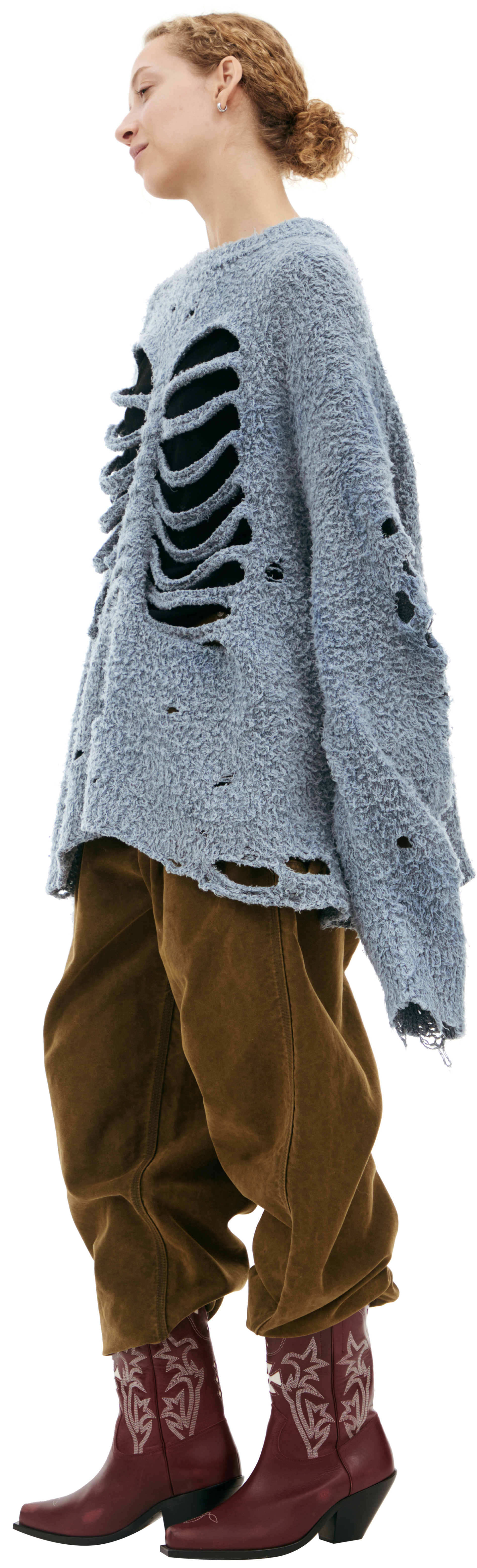 Doublet \'Ribcage\' Blue sweater