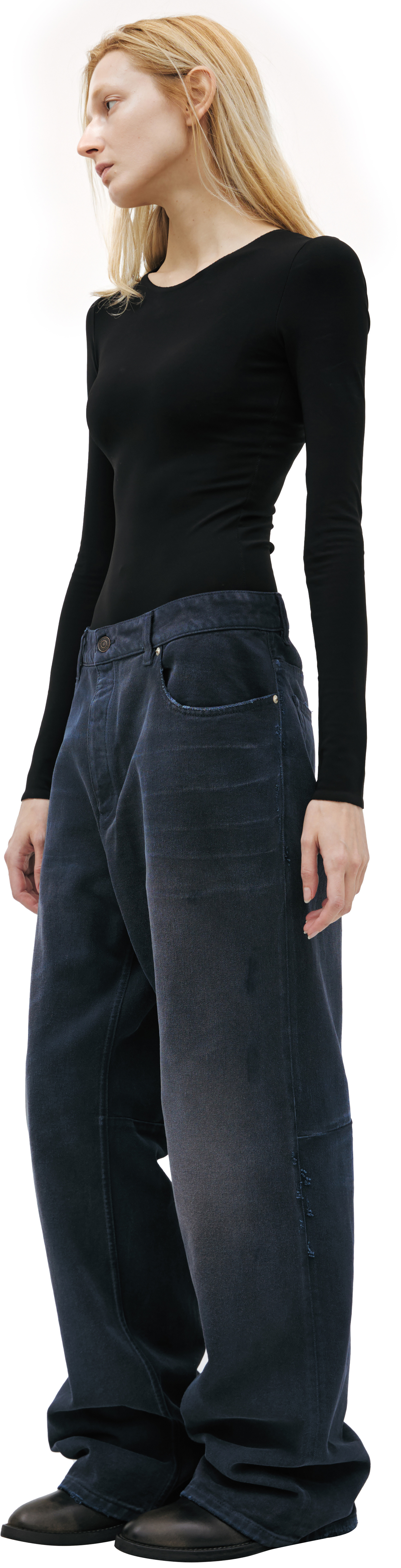 Balenciaga Jeans with a distressed look