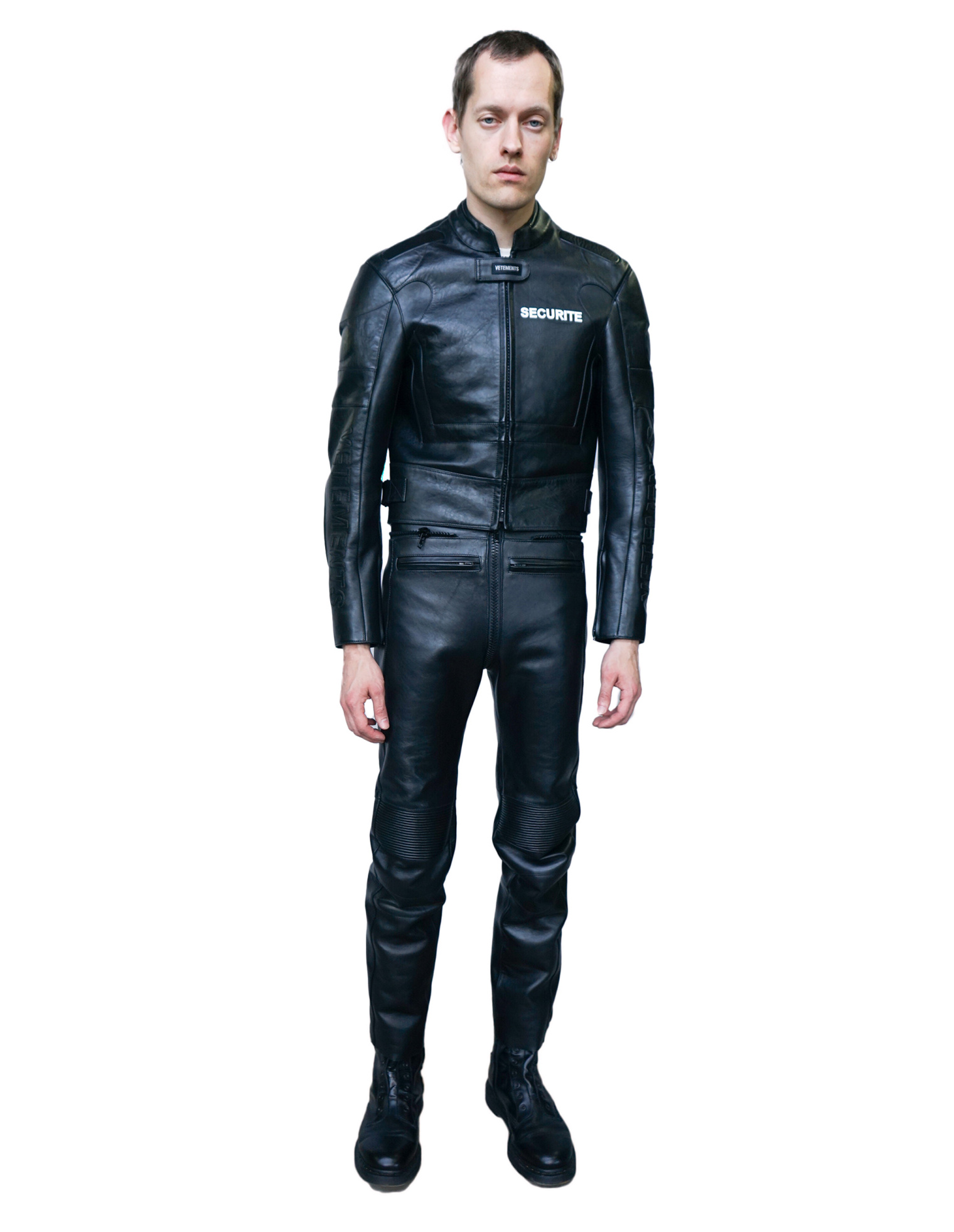 VETEMENTS Leather racing jacket