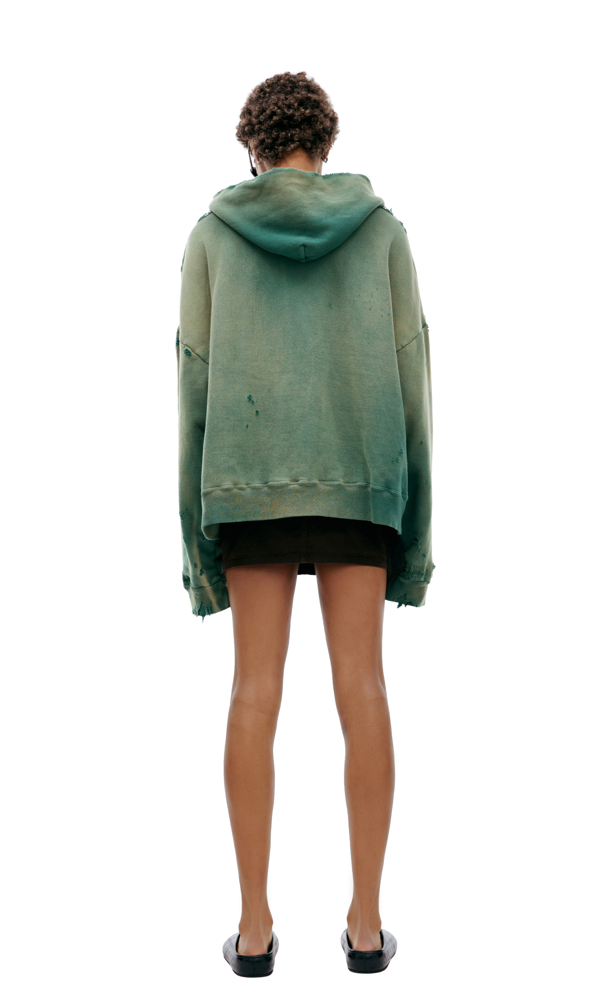 Saint Mxxxxxx Green hoodie with zipper