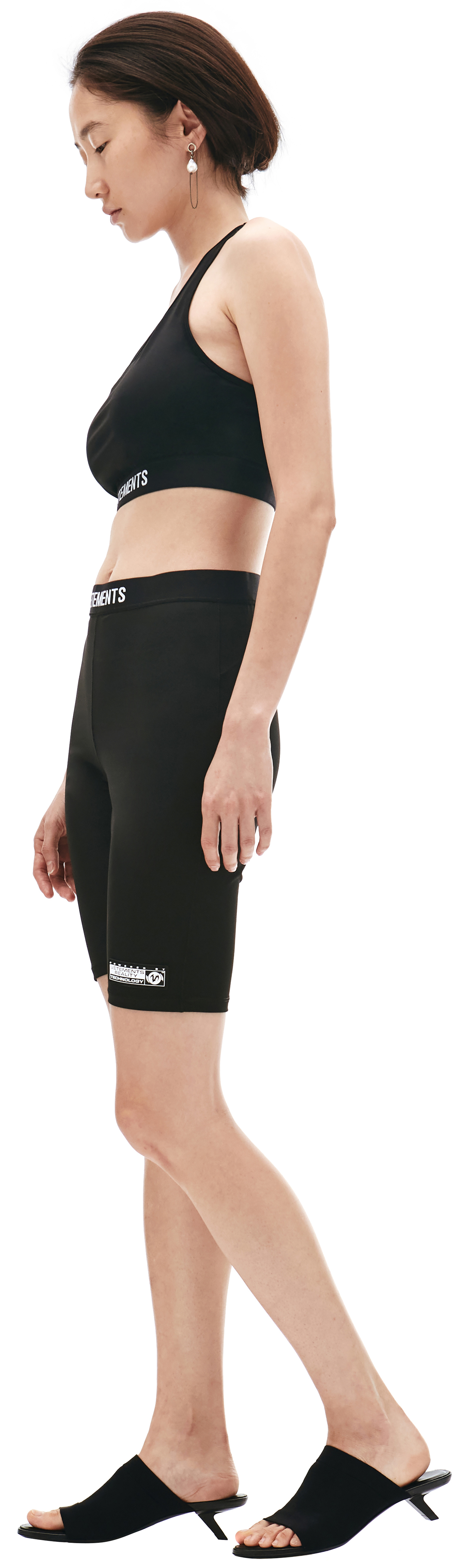 VETEMENTS Black Logo Cycling Shorts