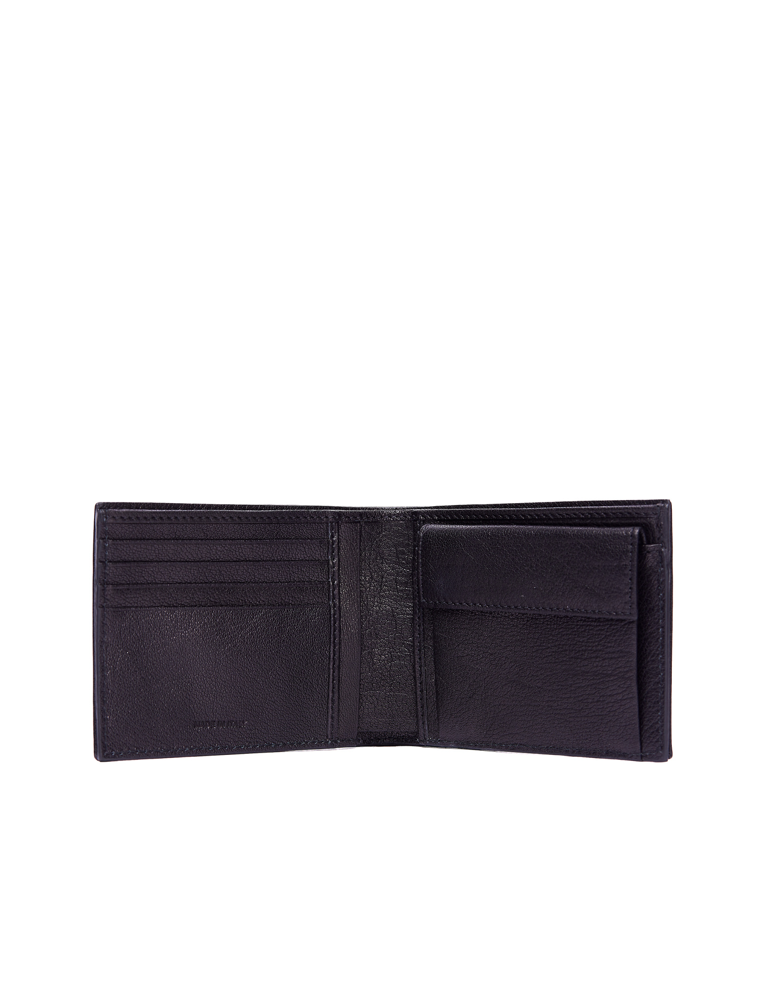 Ugo Cacciatori Black Leather Pocket Wallet